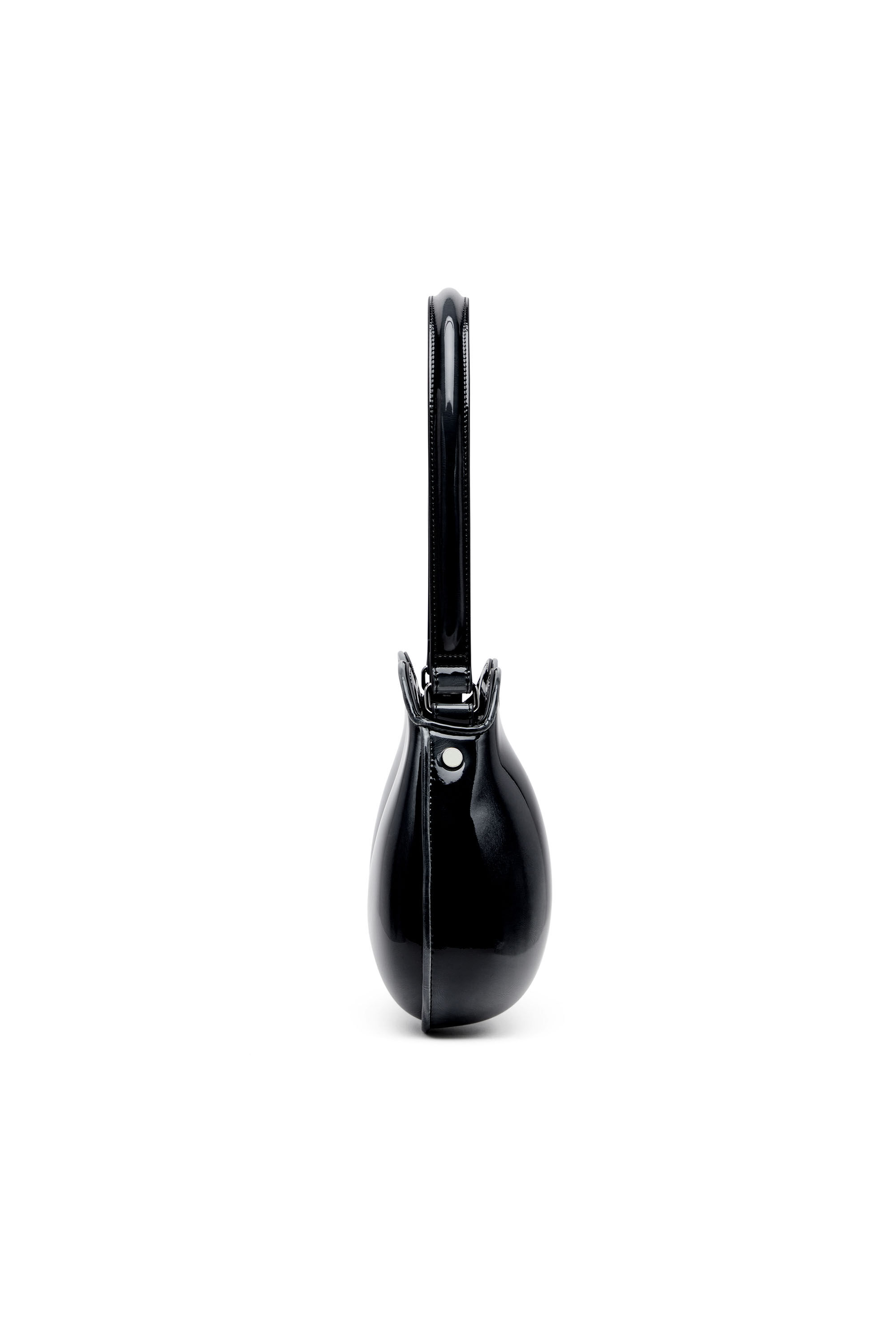 Diesel - DOUBLE-D SHOULDER, Damen Feste Schultertasche mit aus glänzendem Dégradé-PU in Schwarz - 4