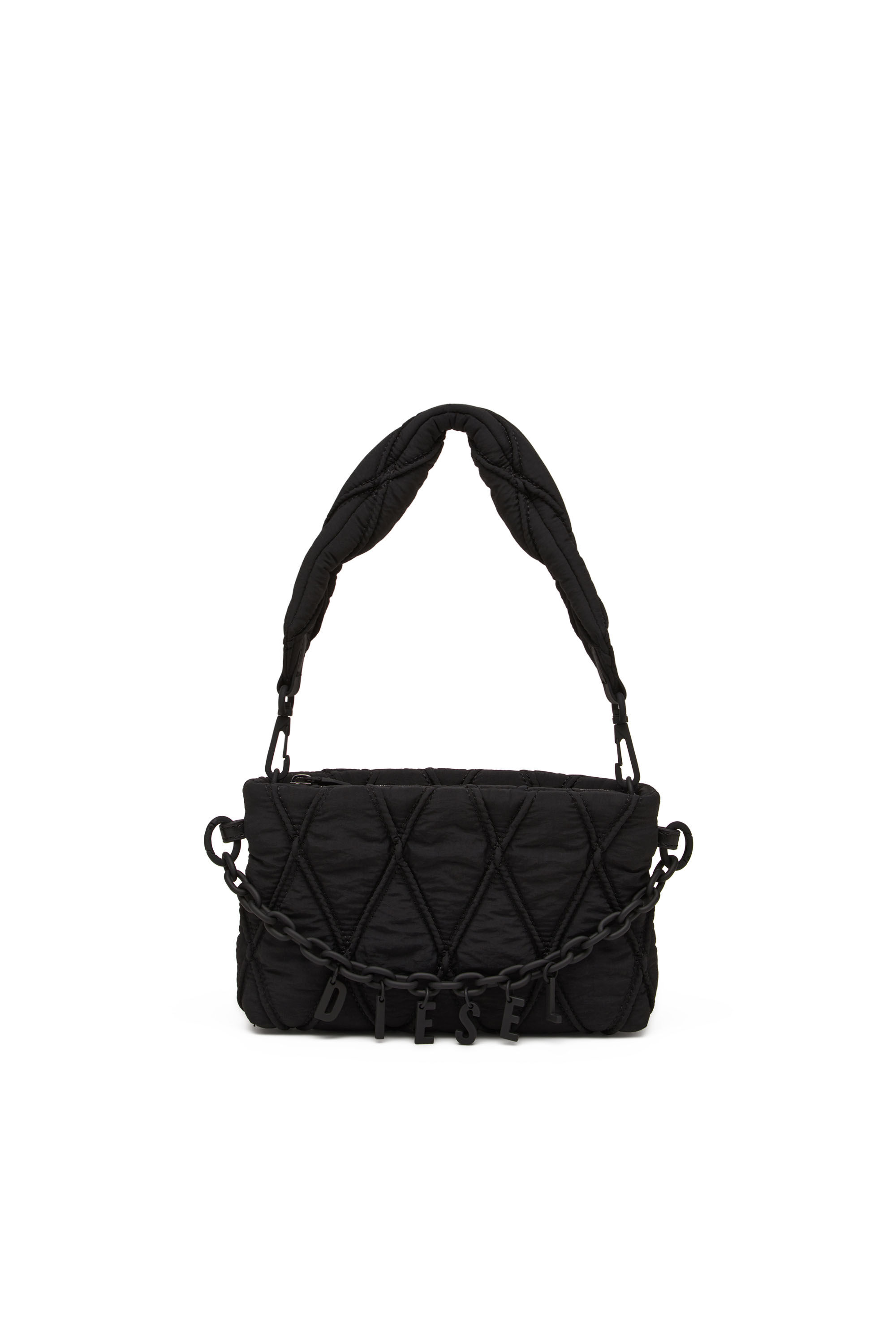 Diesel - CHARM-D POUCH, Damen Pouch aus gestepptem Nylon in Schwarz - 1