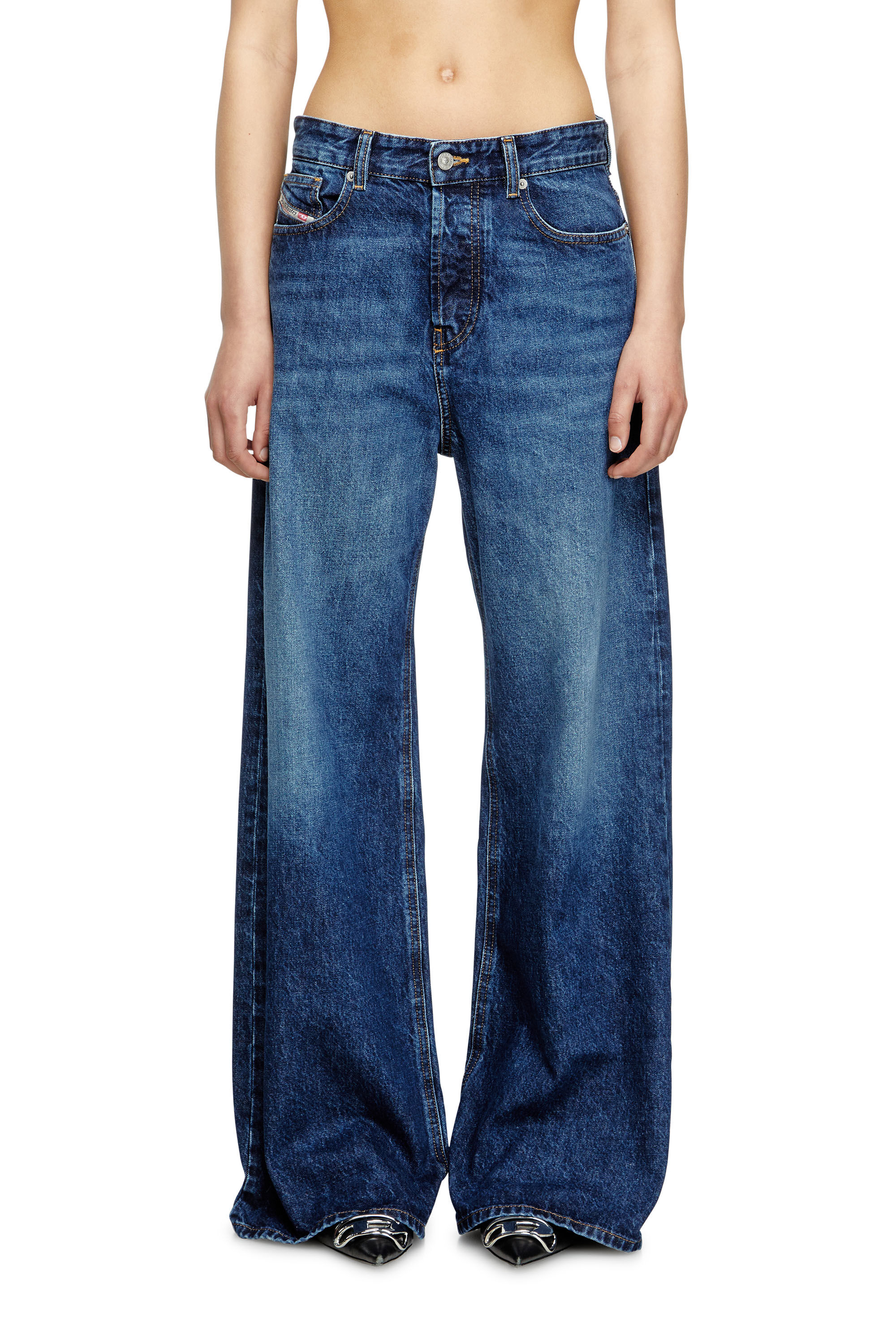 Diesel - Damen Relaxed Jeans 1996 D-Sire 09I27, Dunkelblau - 3