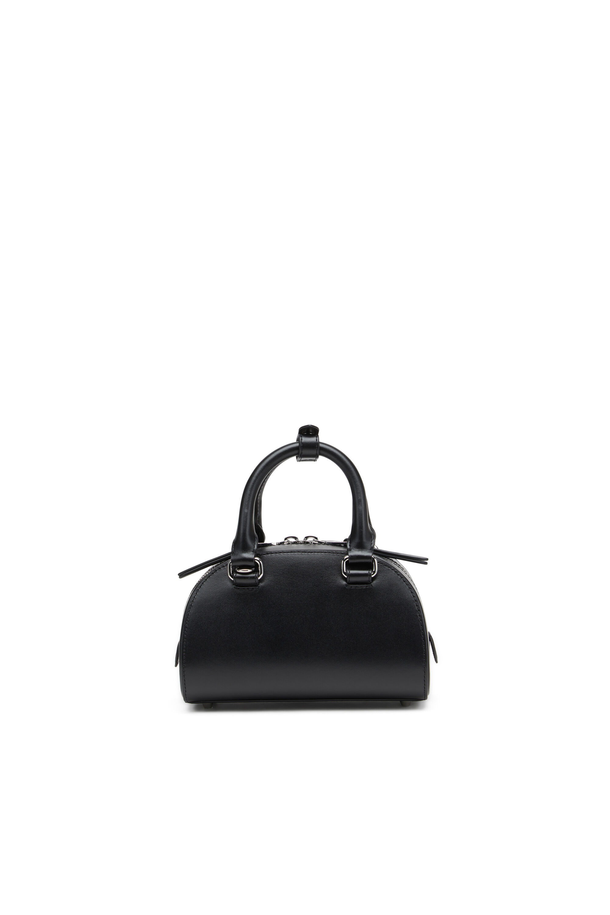 Diesel - 1DR DOME CROSSBODY, Damen Mini-Bowling-Tasche aus Leder in Schwarz - 3