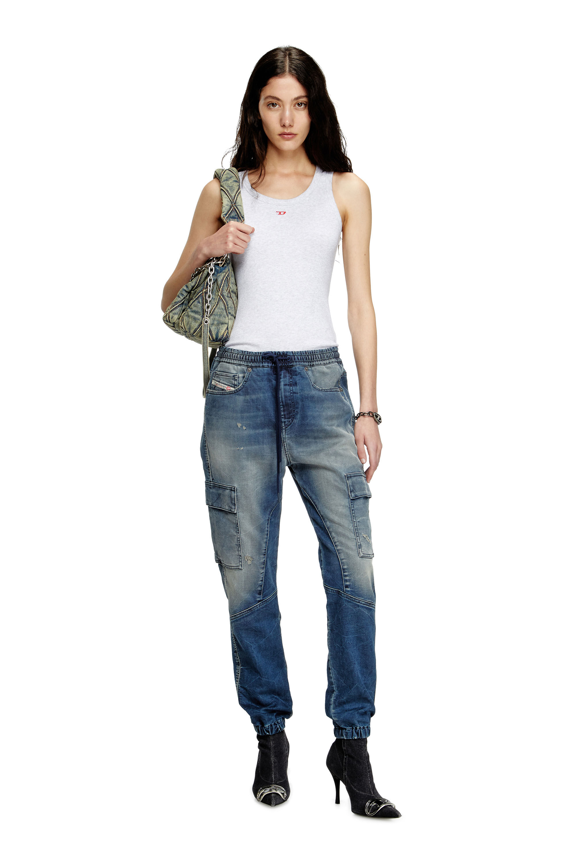 Diesel - Damen Regular 2051 D-Ursy Joggjeans® 068PI, Mittelblau - 1