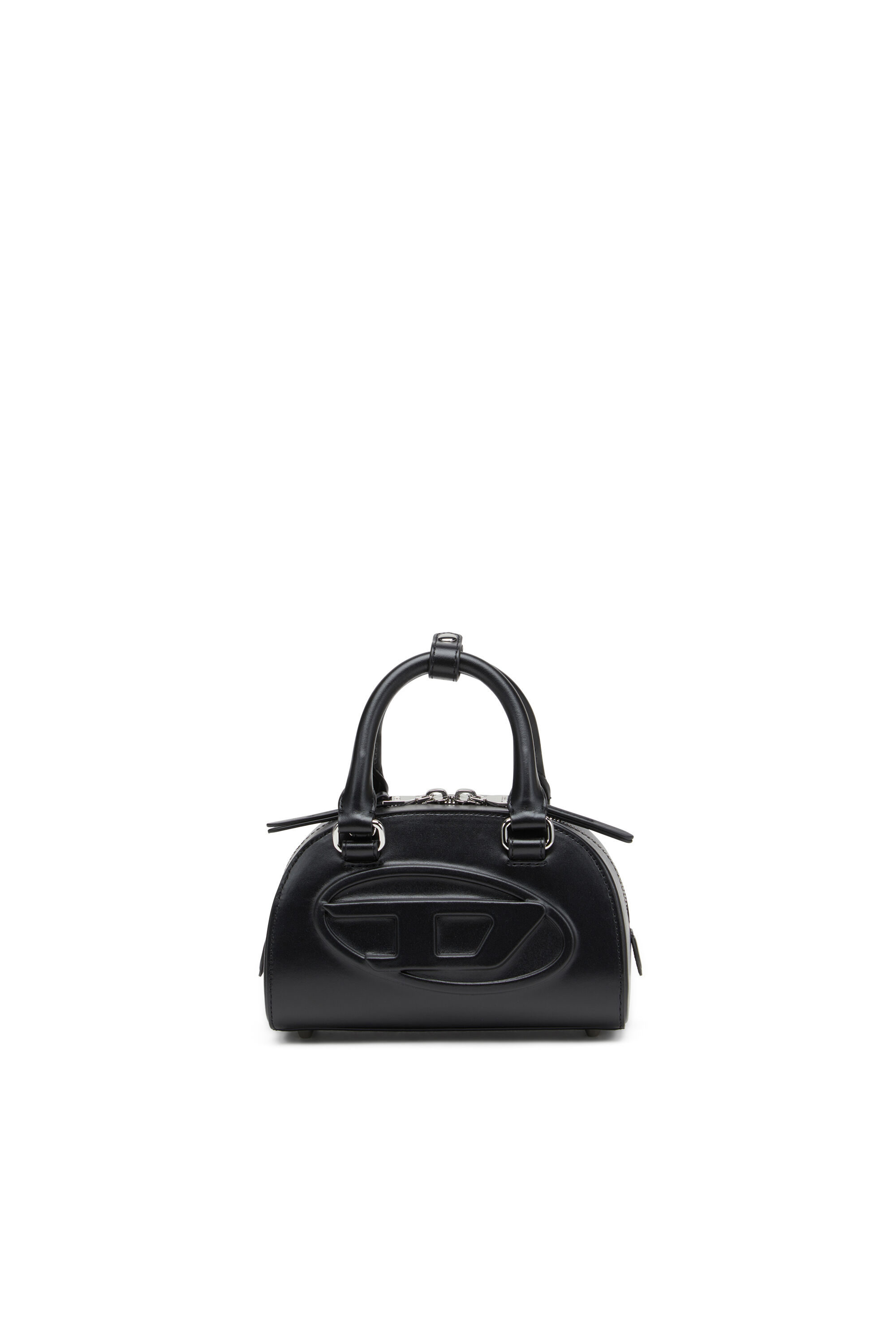 Diesel - 1DR DOME CROSSBODY, Damen Mini-Bowling-Tasche aus Leder in Schwarz - 1