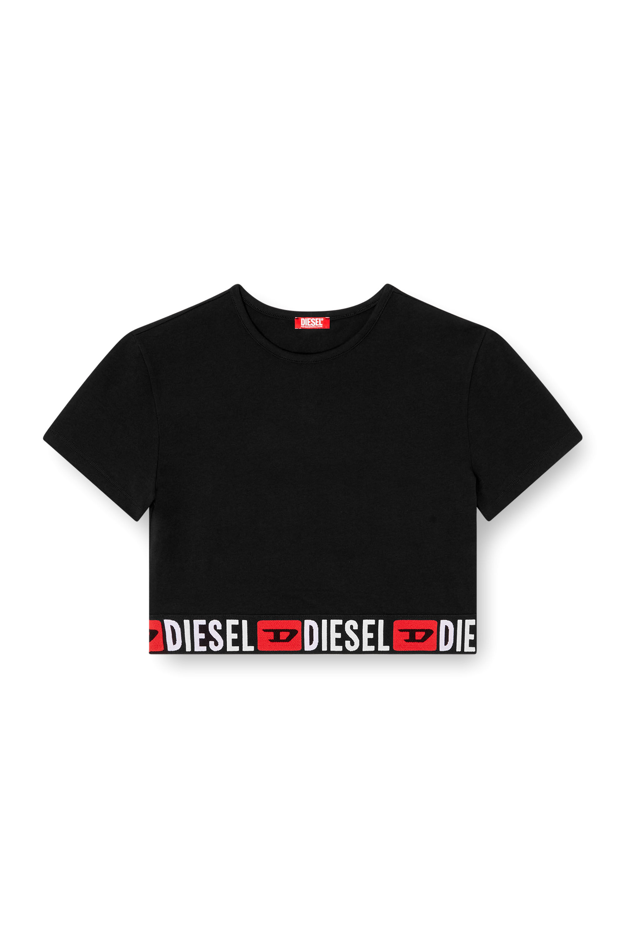 Diesel - IRMA-D-CORE, Damen Verkürztes Oberteil mit Logo-Band in Schwarz - 2