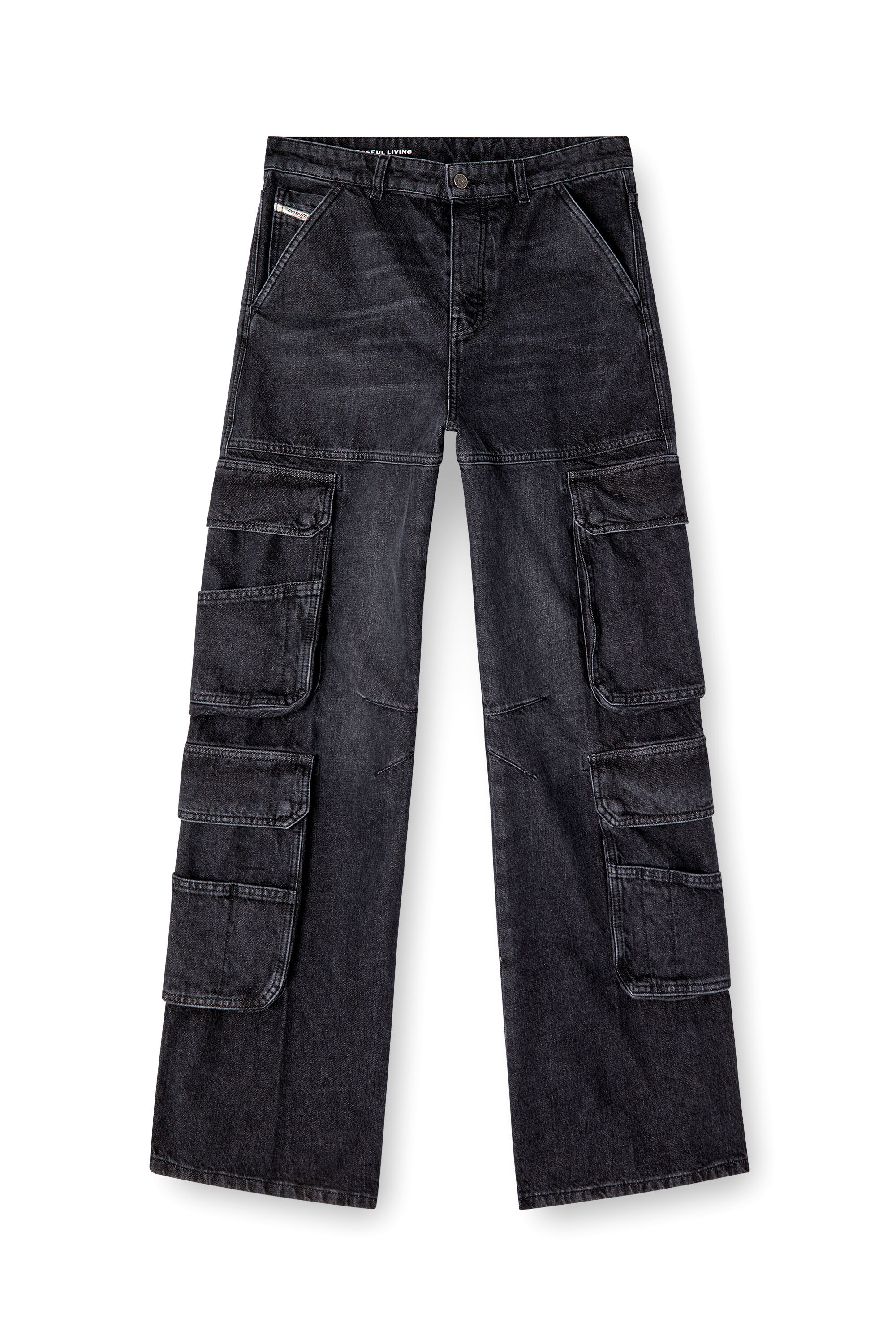 1996 D-Sire Damen: Niedrige Taille, 90s Jeans, Schwarz | Diesel