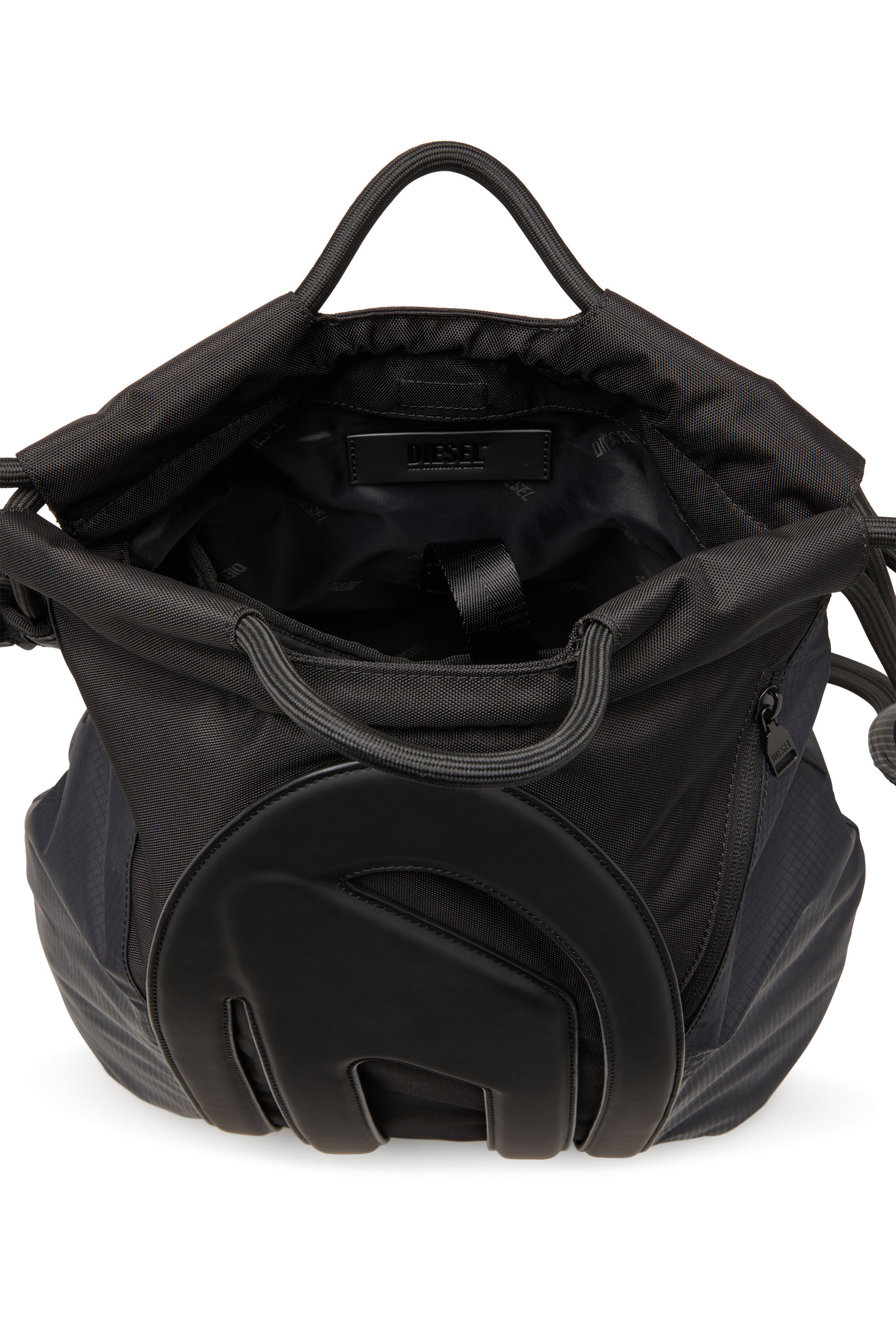 Men s Cage D Convertible bag in CORDURA and ripstop Black Diesel