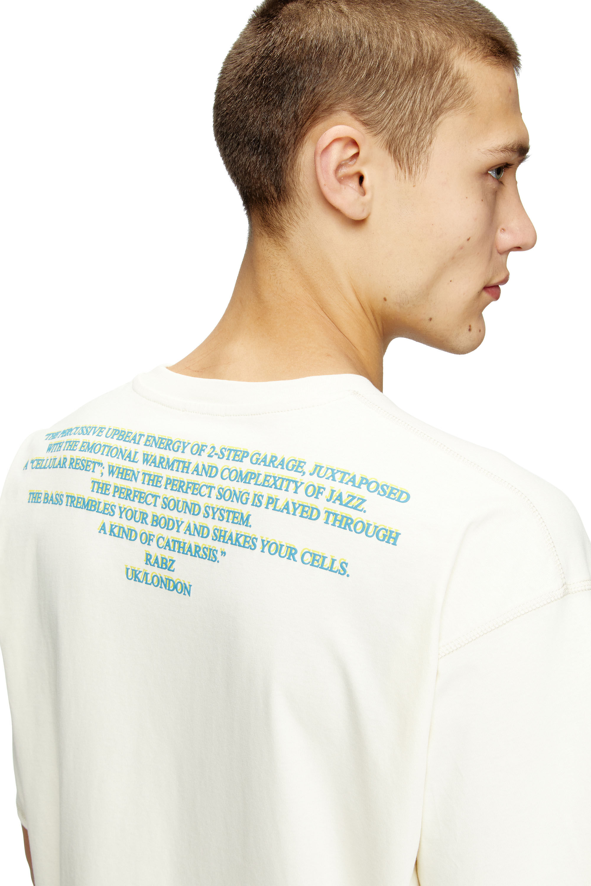 Diesel - T-BIX-AA, Unisex T-Shirt mit Text-Print in Weiß - 5