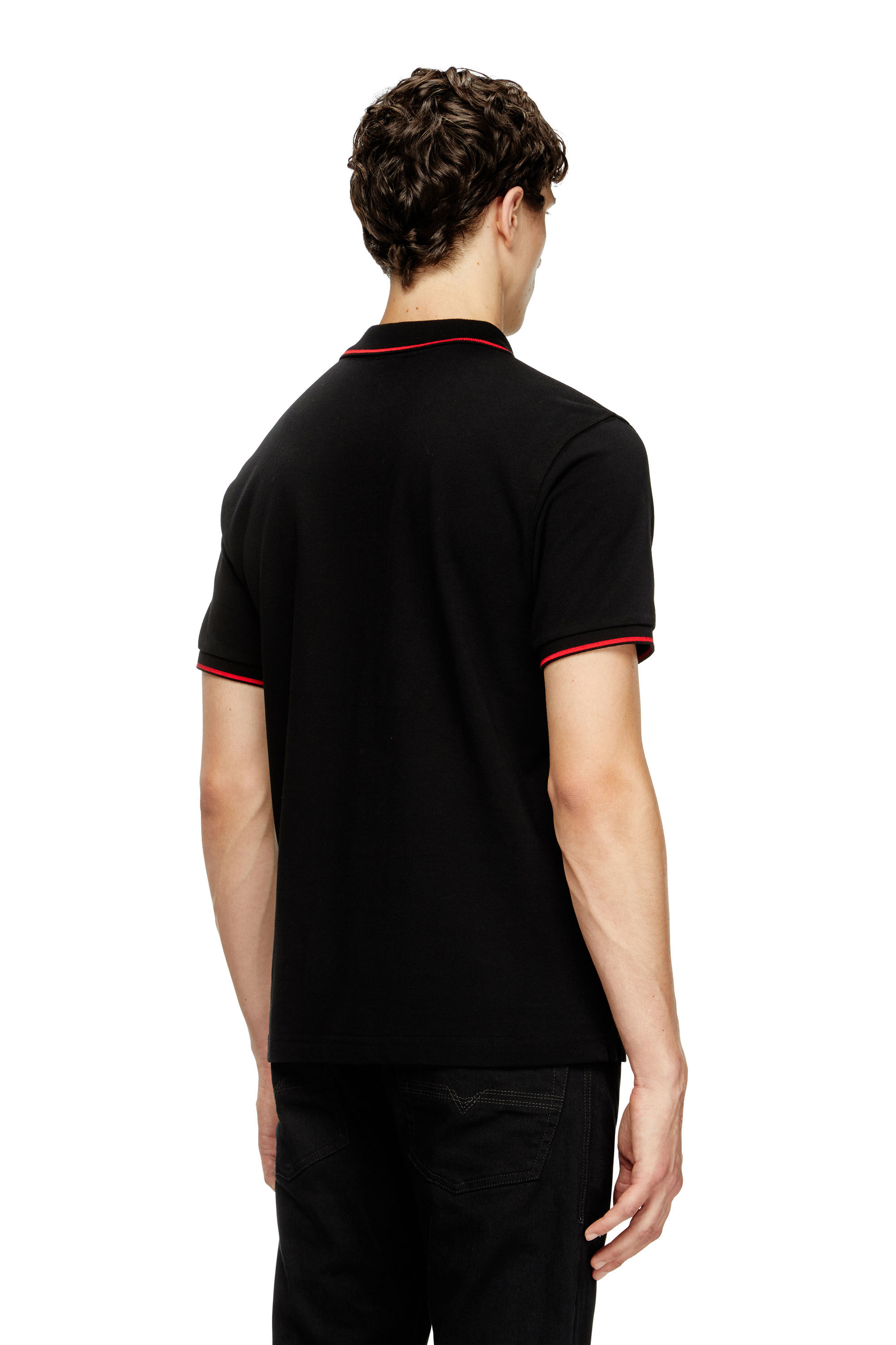Diesel - T-FERRY-MICRODIV, Herren Poloshirt mit Diesel-Microstickerei in Schwarz - 4