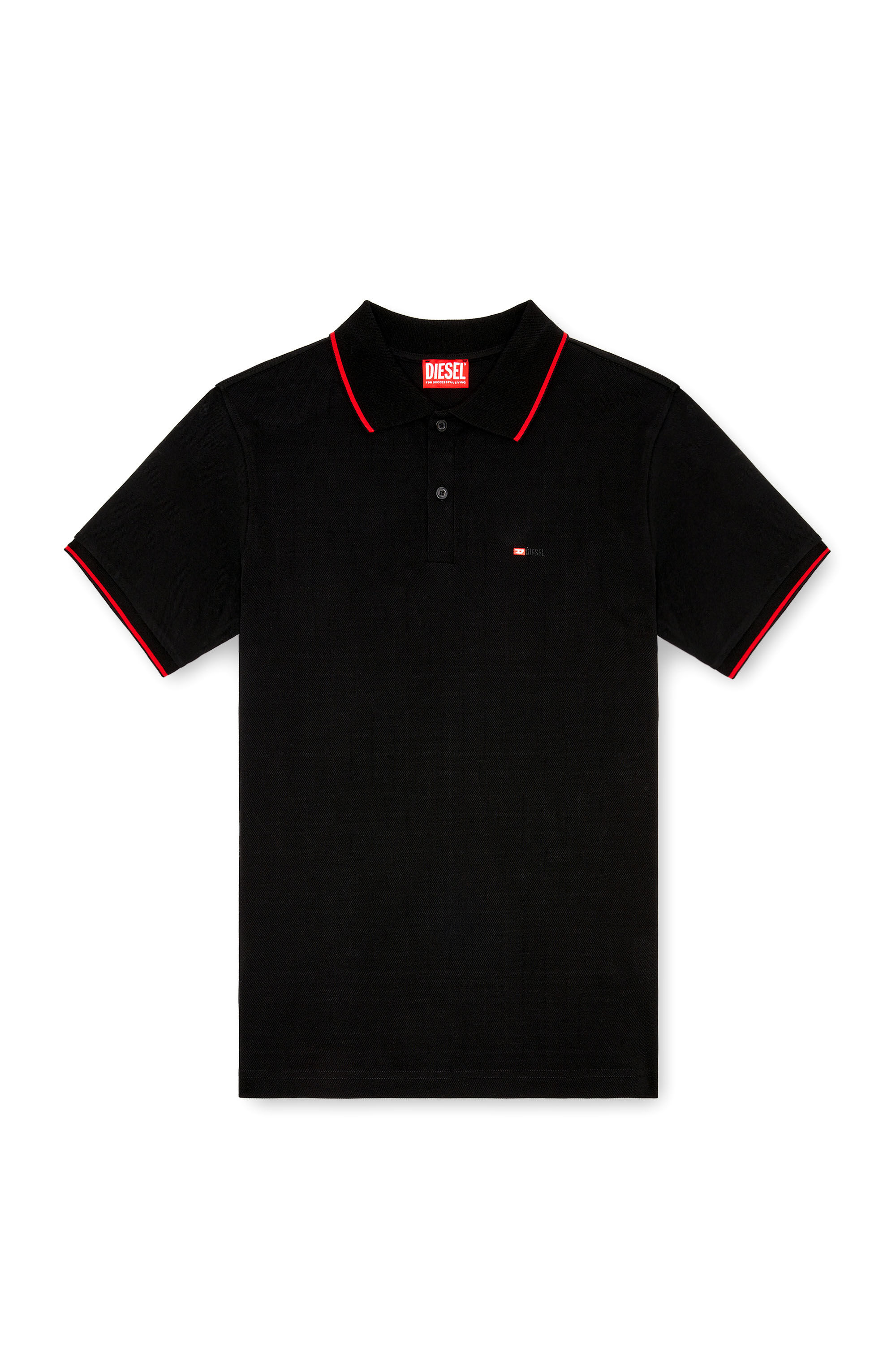 Diesel - T-FERRY-MICRODIV, Herren Poloshirt mit Diesel-Microstickerei in Schwarz - 2