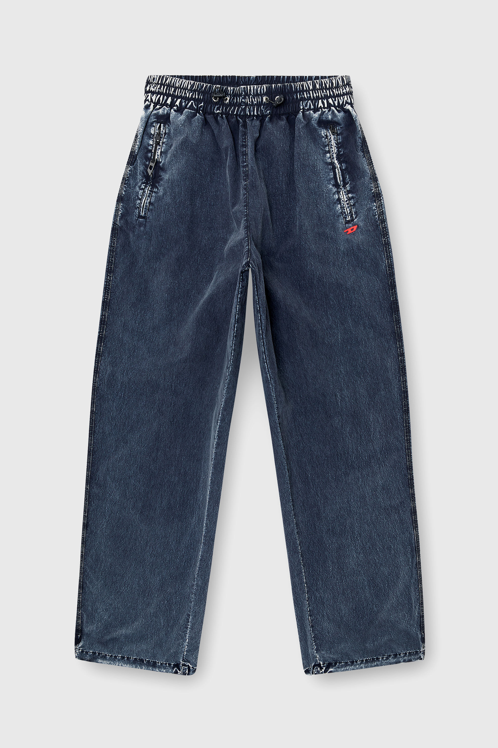 Diesel - P-APYRI, Damen Acid-wash Trackpants aus Nylon-Taslan in Dunkelblau - 2