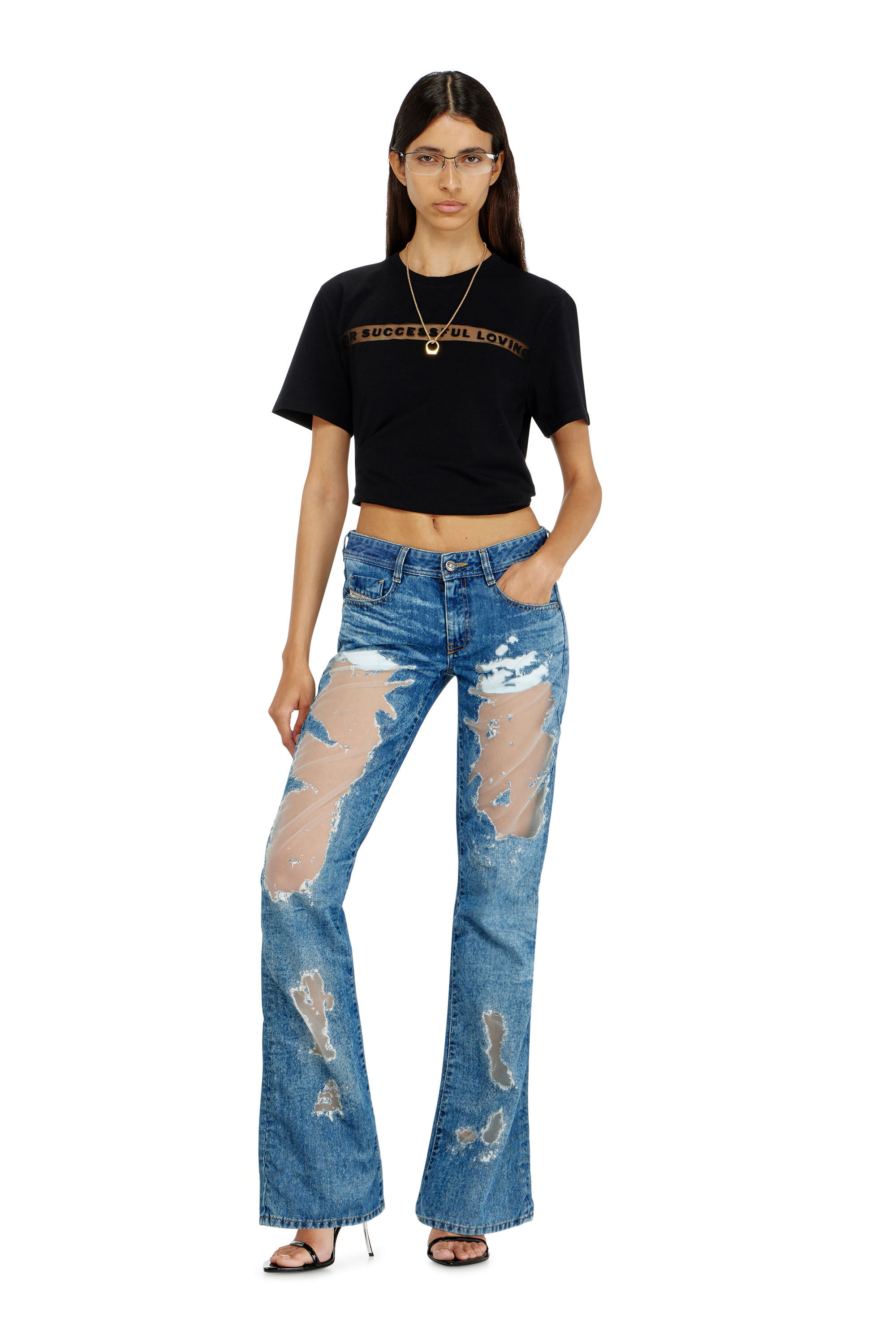 Diesel - PR-T-NOTS-CHI-R, Unisex T-Shirt mit For Successful Loving Logo in Schwarz - 6