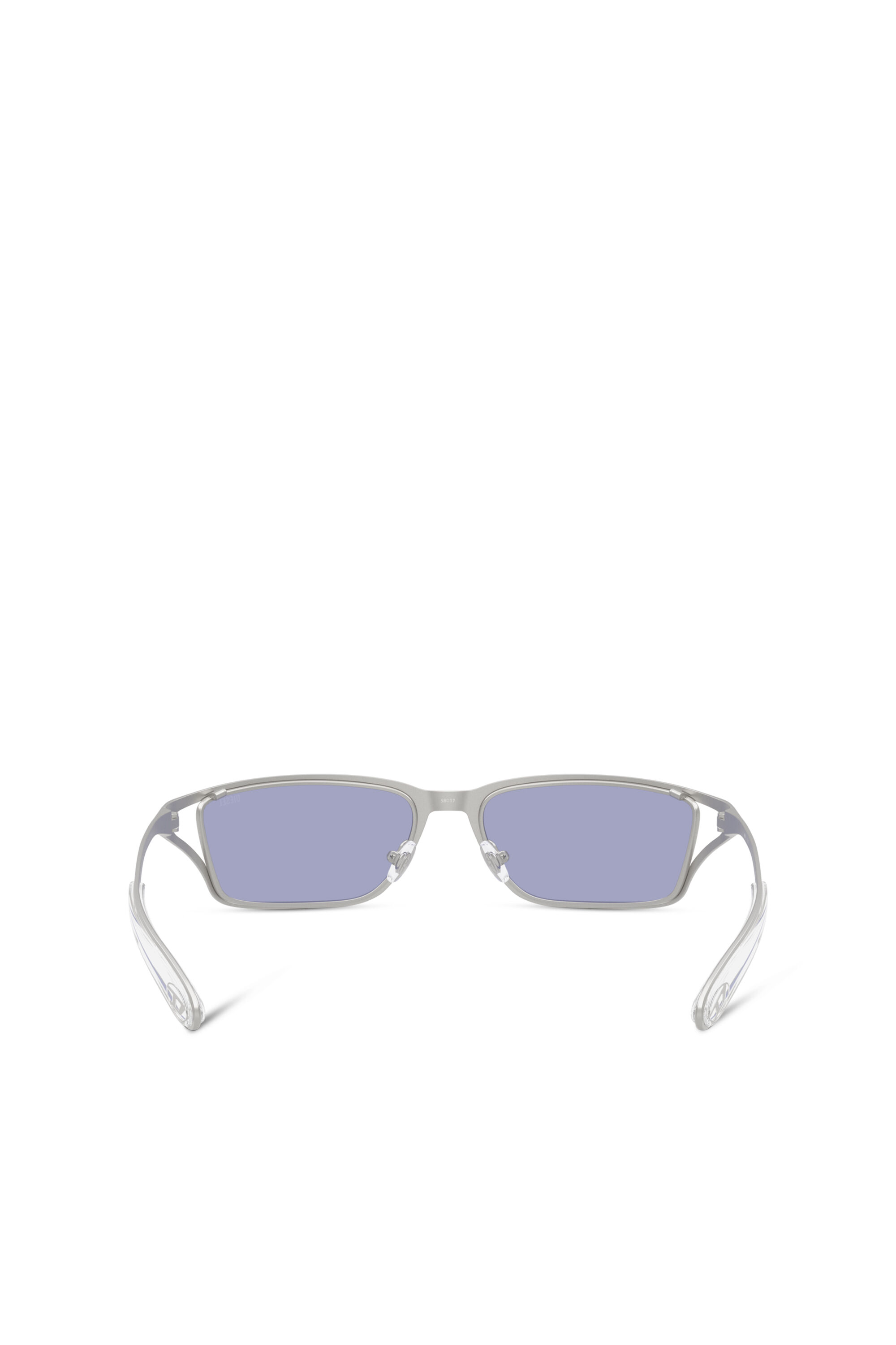 Diesel - 0DL1015, Unisex Rechteckige Sonnenbrille in Grau/Blau - 3