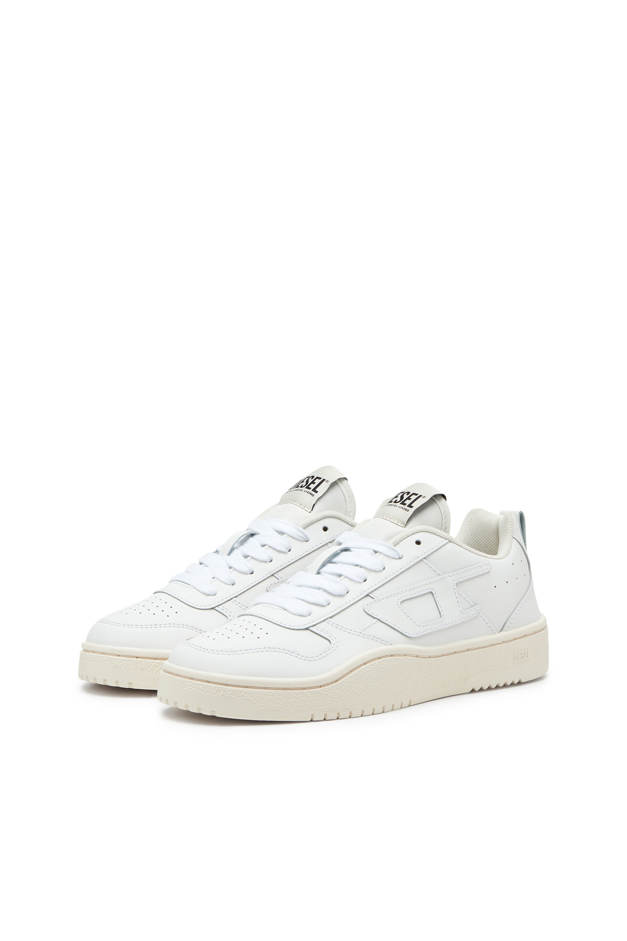 Diesel - S-UKIYO V2 LOW, Man S-Ukiyo Low-Low-top sneakers in leather and nylon in White - Image 8