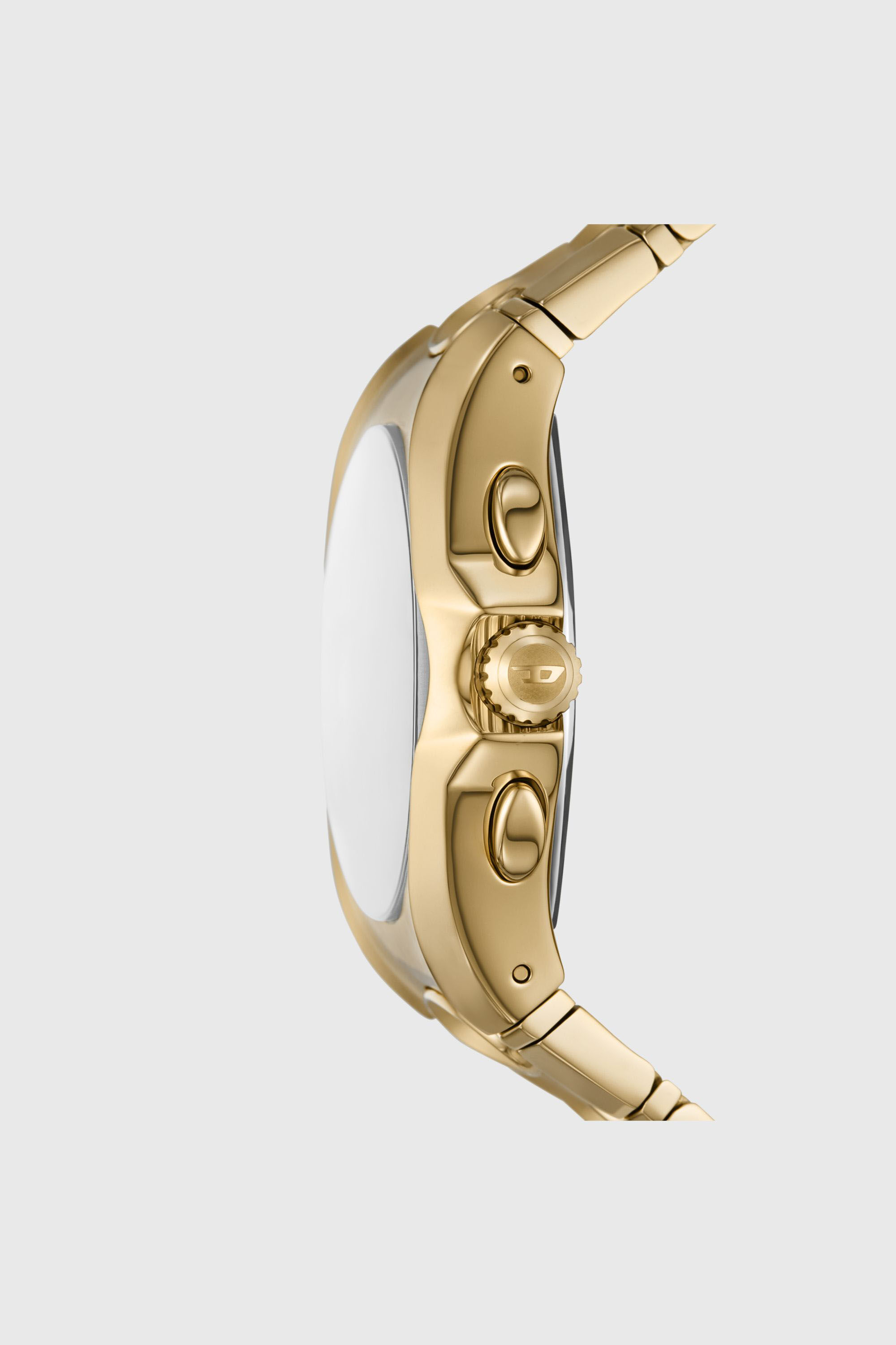 Diesel - DZ4695 WATCH, Herren D-Curve Armbanduhr aus Goldfarbene Edelstahl in Gold - 3