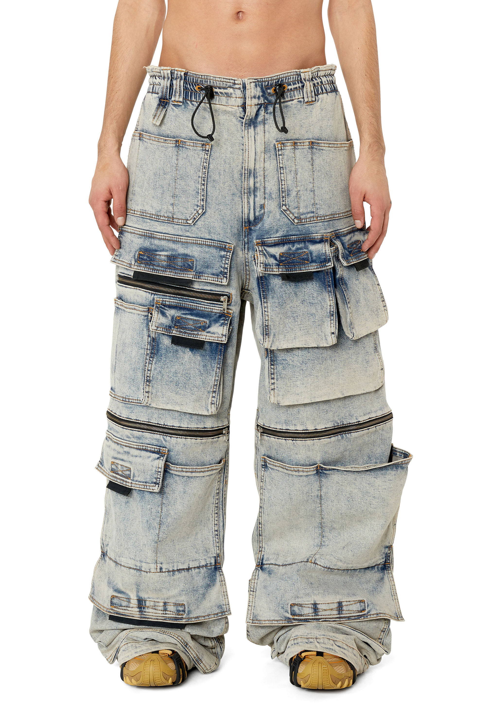 Diesel - D-Onlypockets 09F12 Straight Jeans, Mittelblau - Image 3