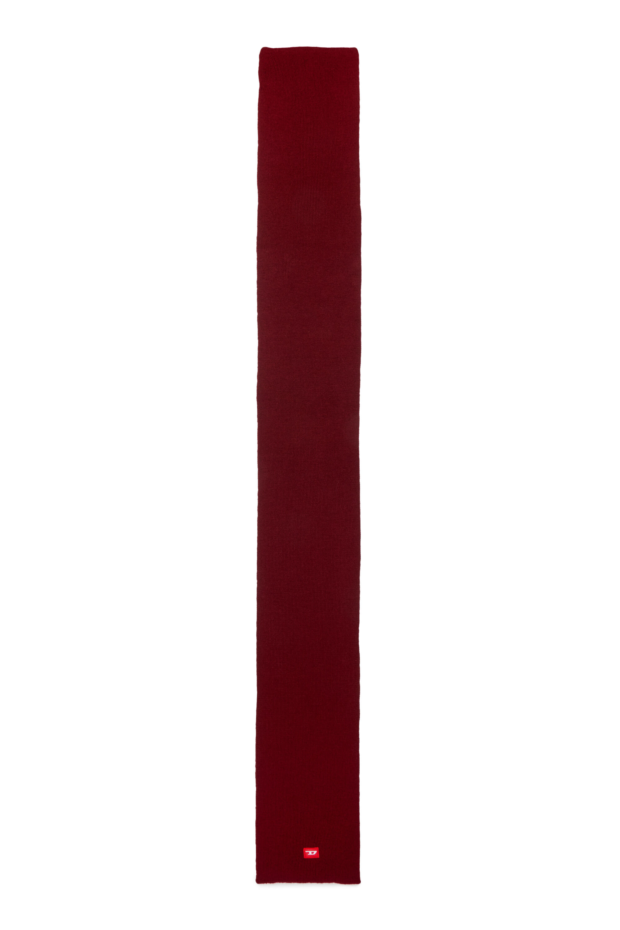 Diesel - RLOT, Unisex Schal aus Wollmischung mit D Logo patch in Rot - 2