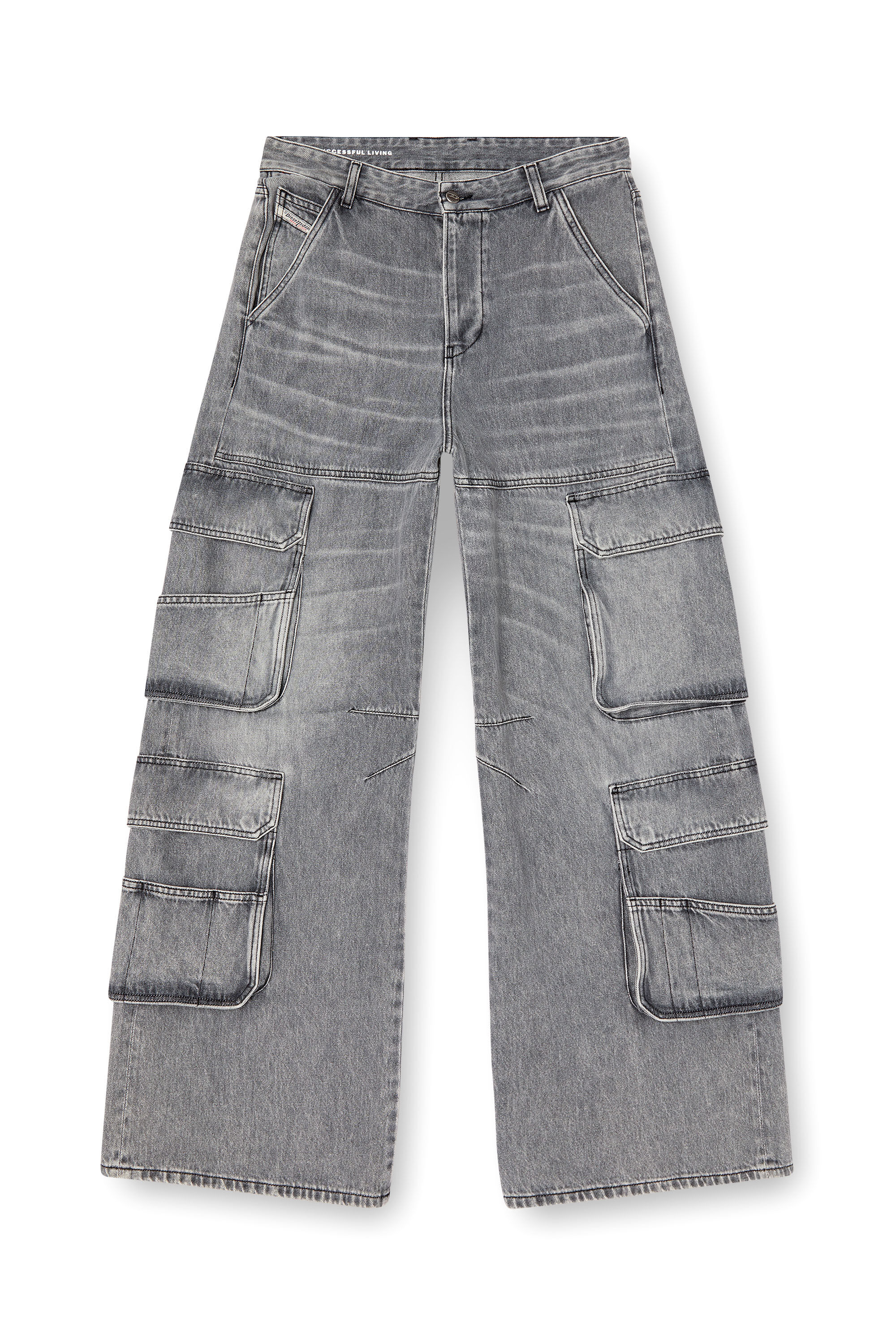 Diesel - Damen Relaxed Jeans 1996 D-Sire 0DCBE, Hellgrau - 2