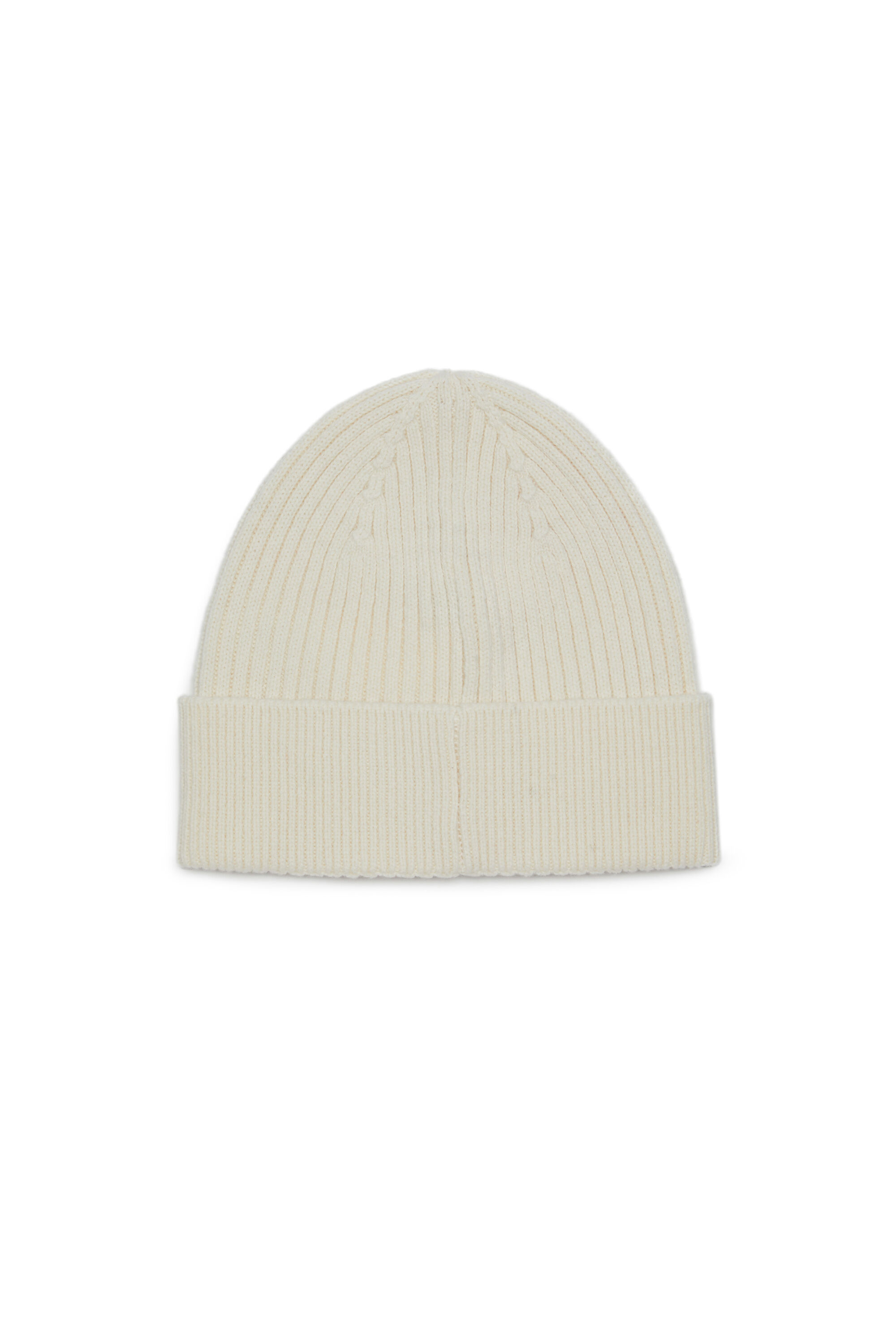 Diesel - K-CODER-H 2X2, Unisex's Ribbed beanie with logo patch in White - 2