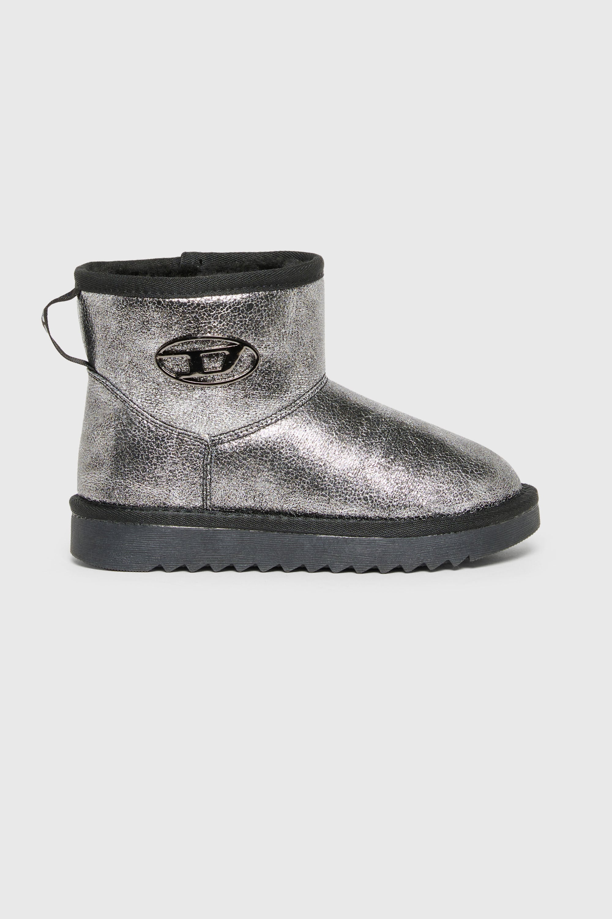 Diesel - D-DAATEN, Unisex's D-Daaten - Metallic boots with plush lining in Silver - 1