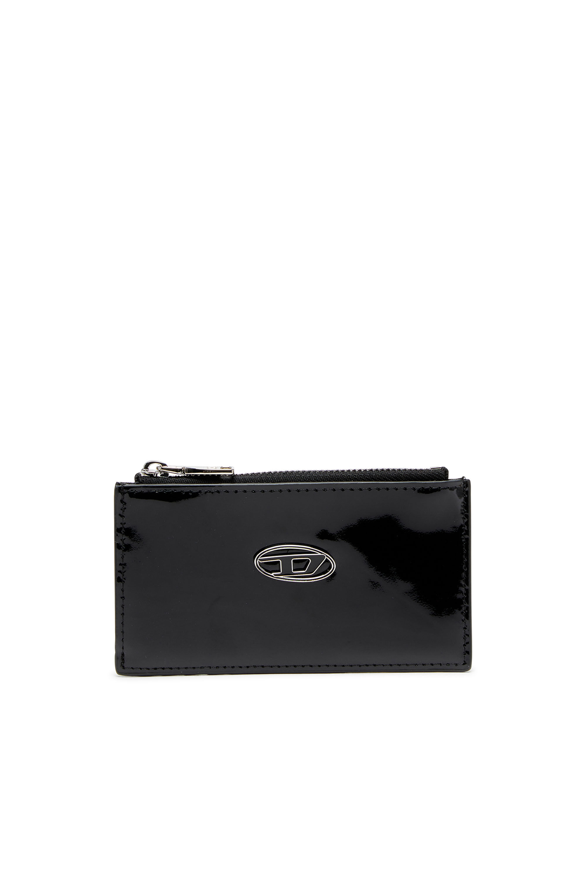 Diesel - PLAY CARD HOLDER III, Damen Kartenetui aus glänzendem Leder in Schwarz - 1