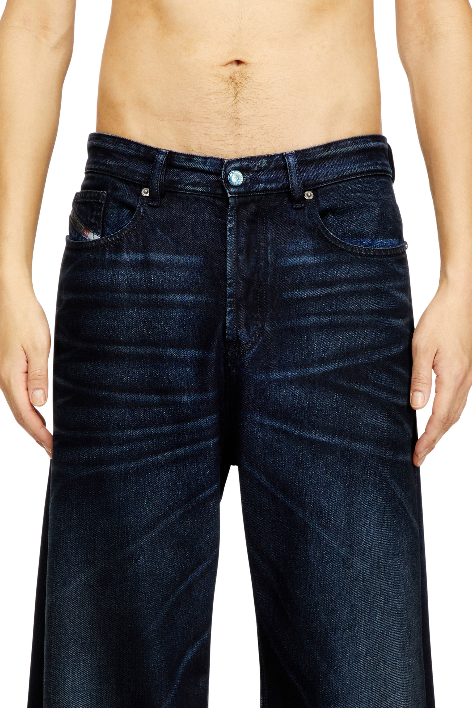 Diesel - Man's Relaxed Jeans D-Rise 09N21, Dark Blue - 5
