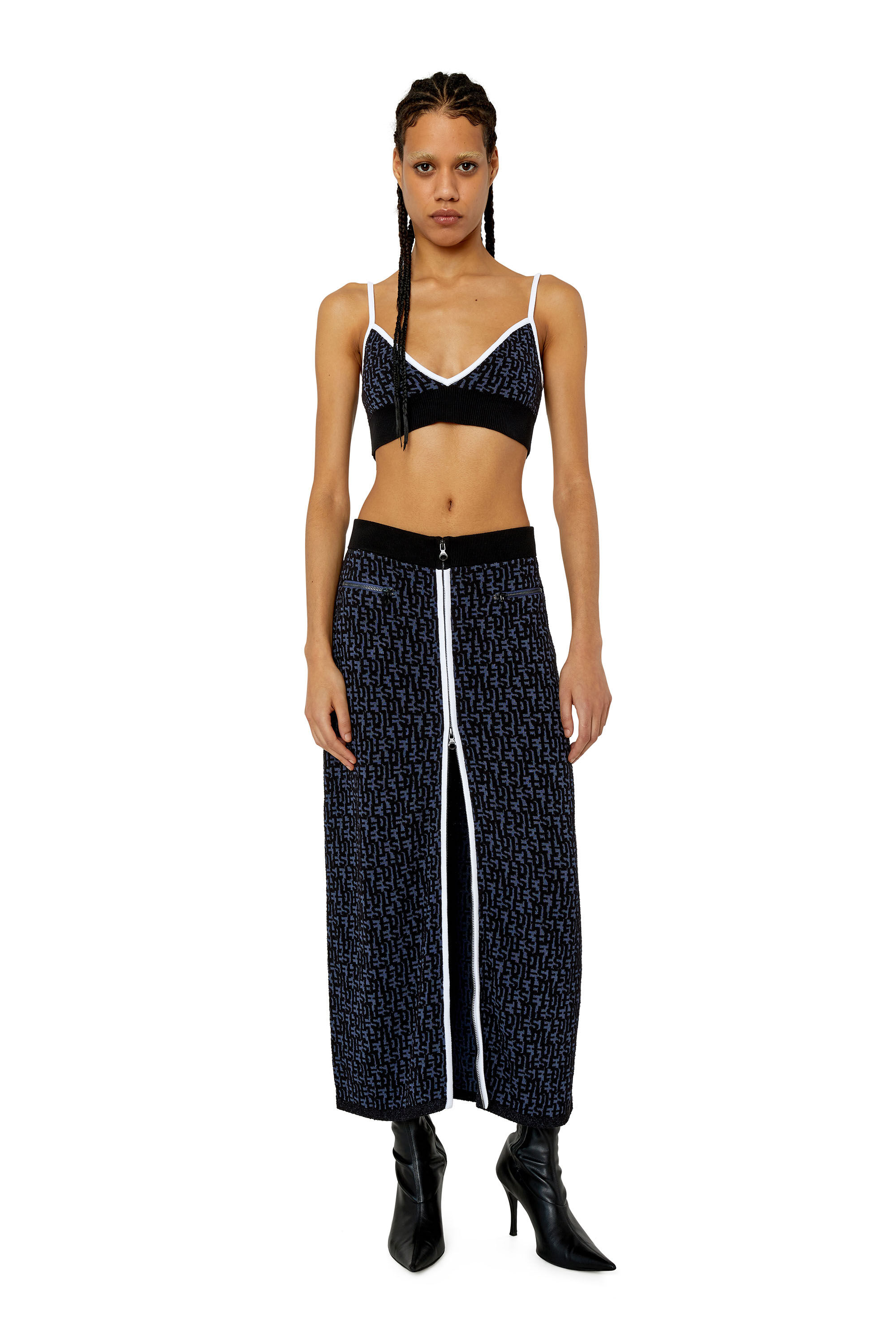Diesel - M-ATHILDE-TOP, Schwarz/Blau - Image 1