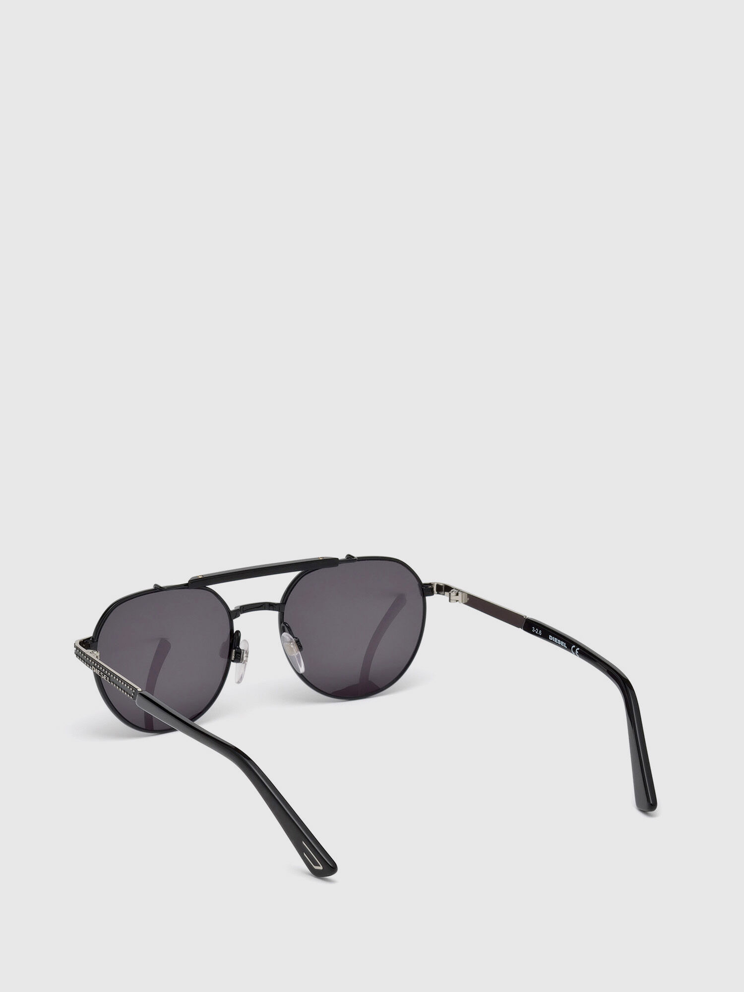 Diesel - DL0239, Unisex Sonnenbrille im 80er-Jahre-Look mit rundem Gestell in Schwarz - 2