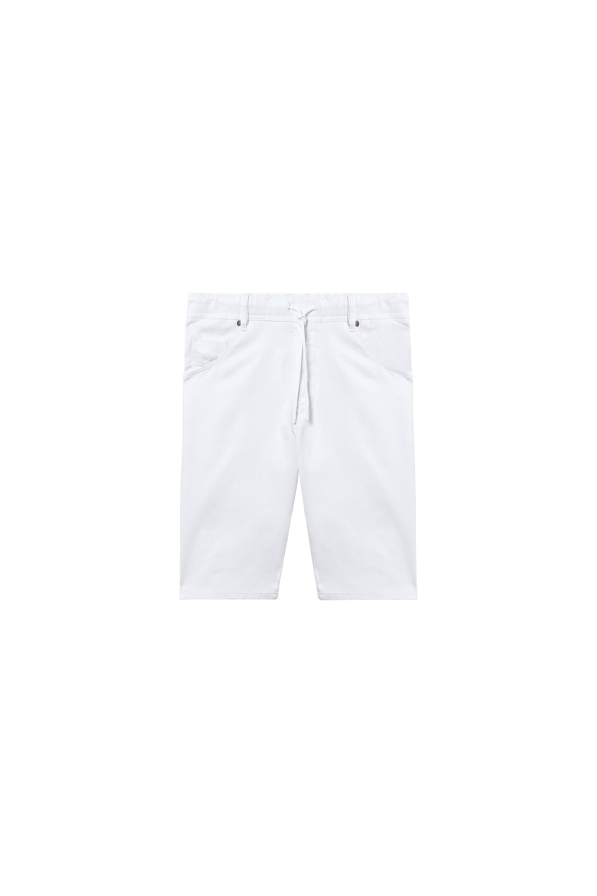 Diesel - D-KROOSHORT JOGGJEANS, Herren Shorts im Slim Fit aus einfarbigem JoggJeans®-Material in Weiß - 2