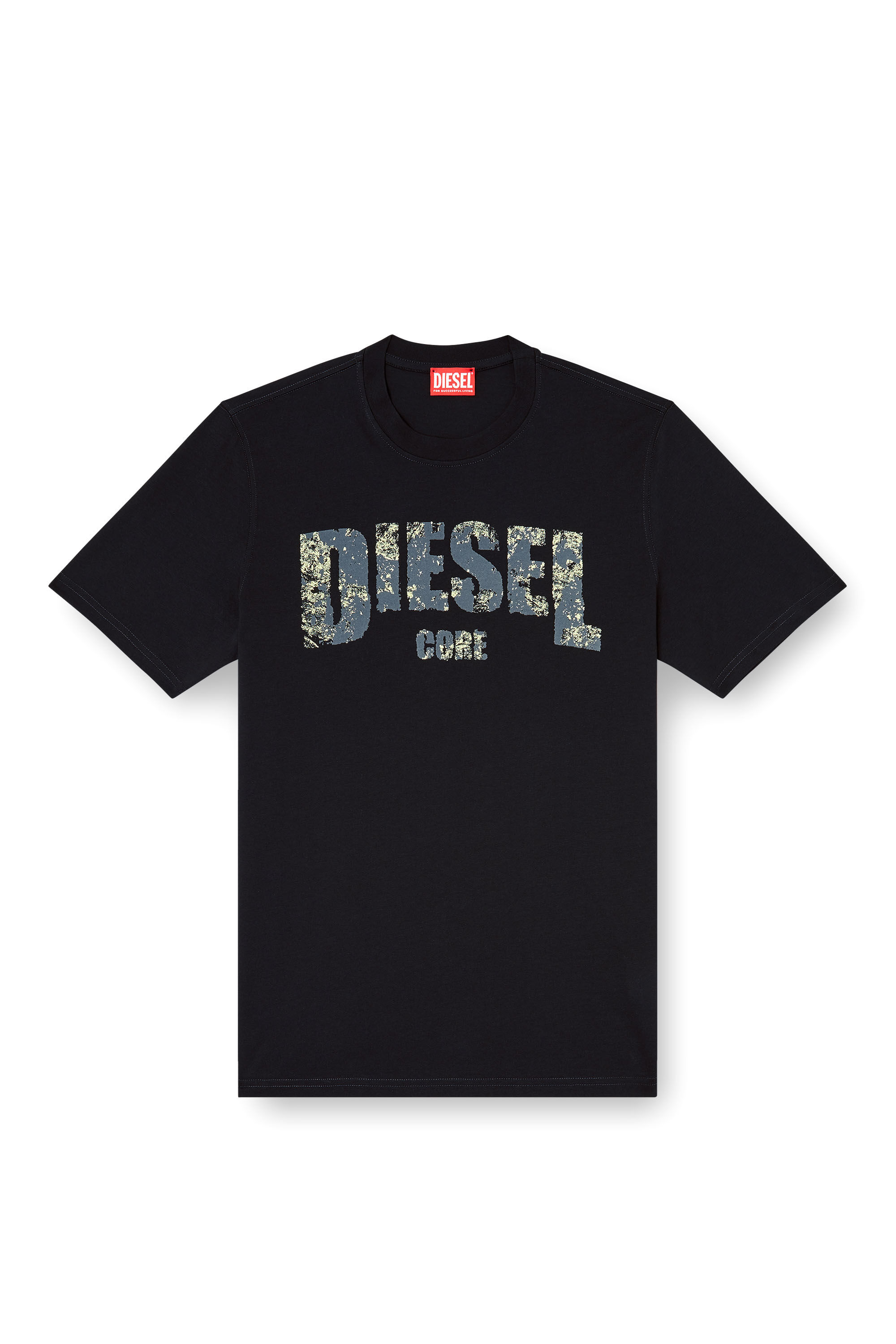 Diesel - T-ADJUST-R25, Herren T-Shirt mit Diesel Core-Print in Schwarz - 2
