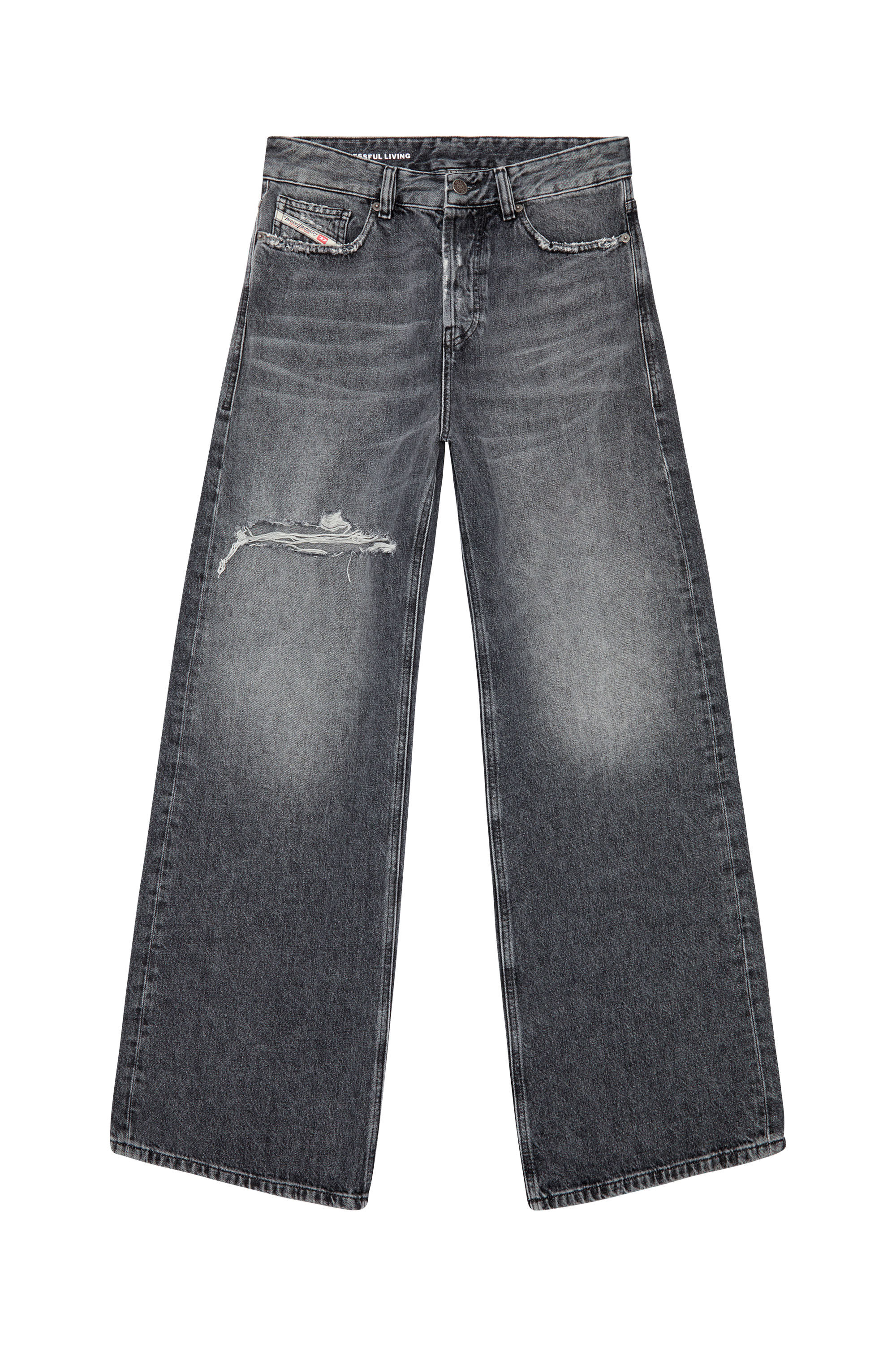 Diesel - Straight Jeans 1996 D-Sire 007X4, Schwarz/Dunkelgrau - Image 2