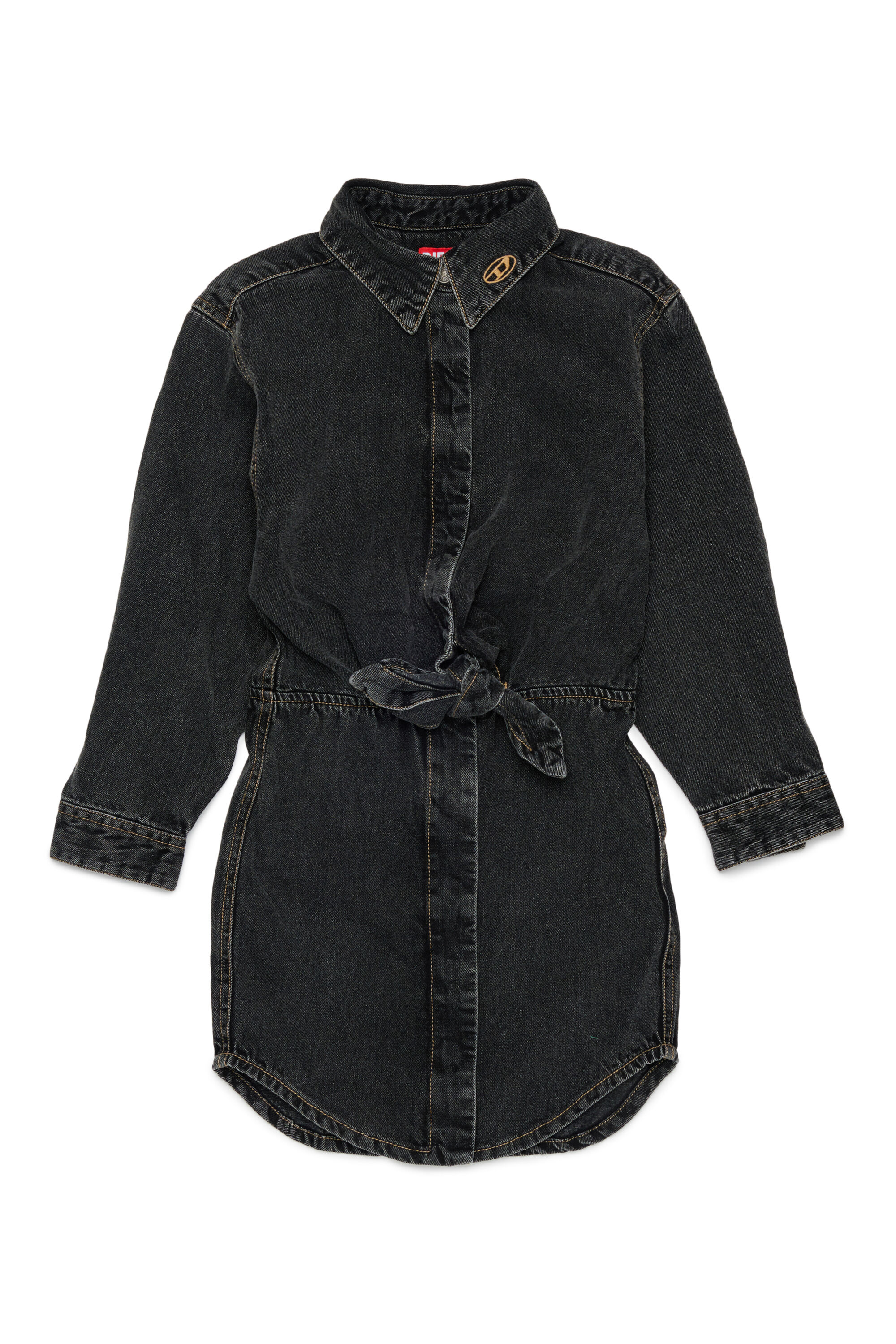 Diesel - DESUSY, Damen Jeanskleid aus Denim mit Tailleng&uuml;rtel in Schwarz/Dunkelgrau - 1