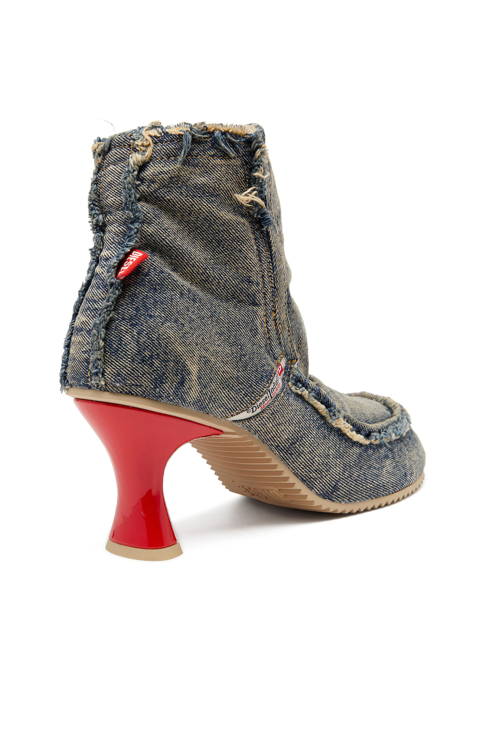 Diesel - D-WOODSTOCK HEEL AB, Damen D-Woodstock - Stiefel aus Denim mit Absatz in Blau - 5