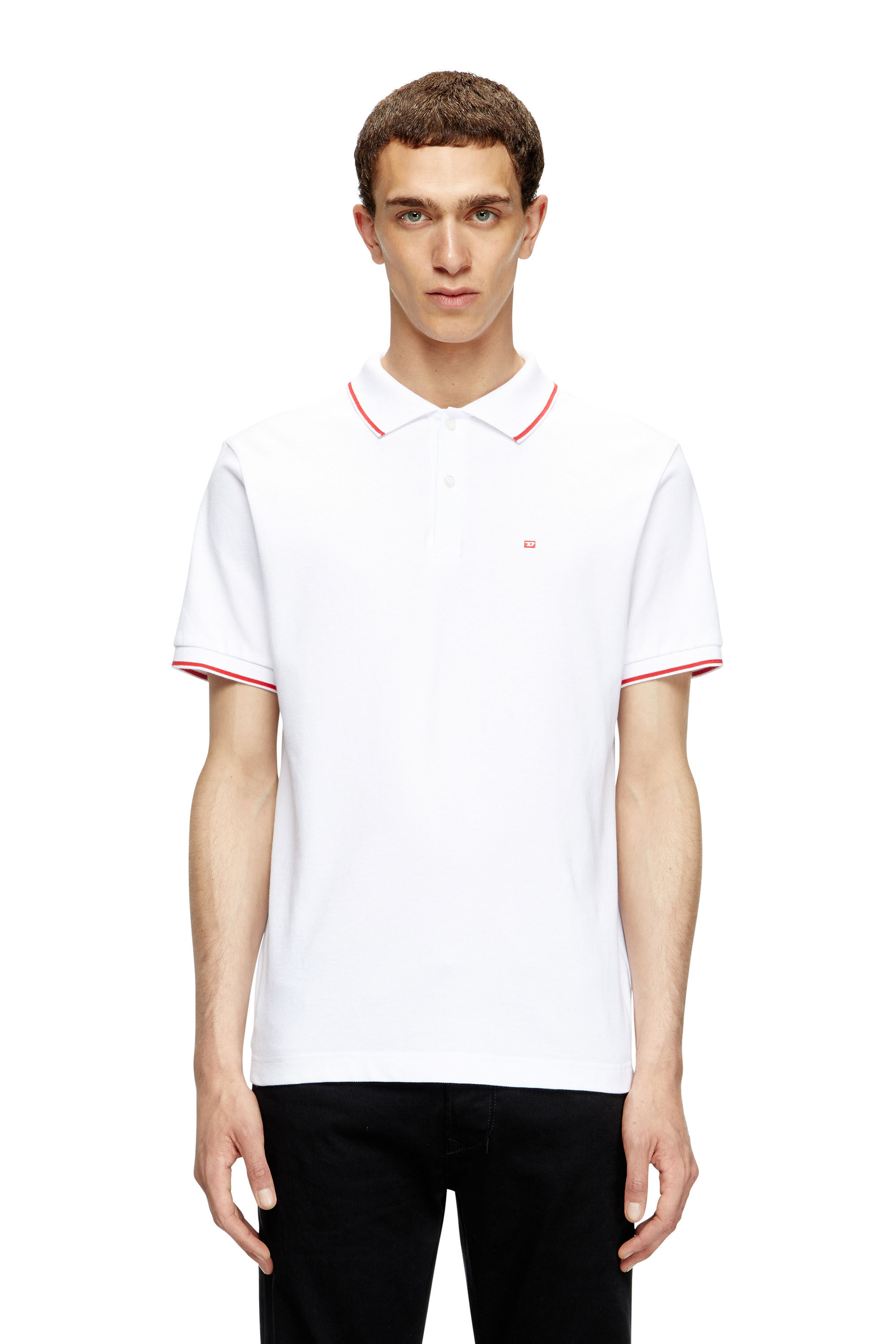 Diesel - T-FERRY-MICRODIV, Herren Poloshirt mit Diesel-Microstickerei in Weiß - 3