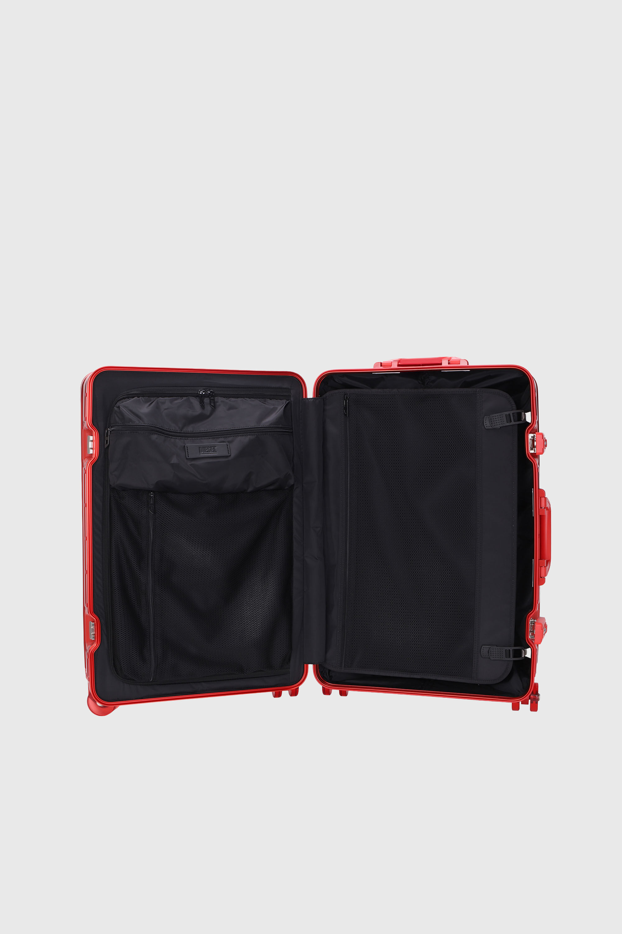 Diesel - DIESEL ALUMINUM TROLLEY- DSL002, Unisex Koffer aus Aluminium Gr&ouml;&szlig;e M in Rot - 3