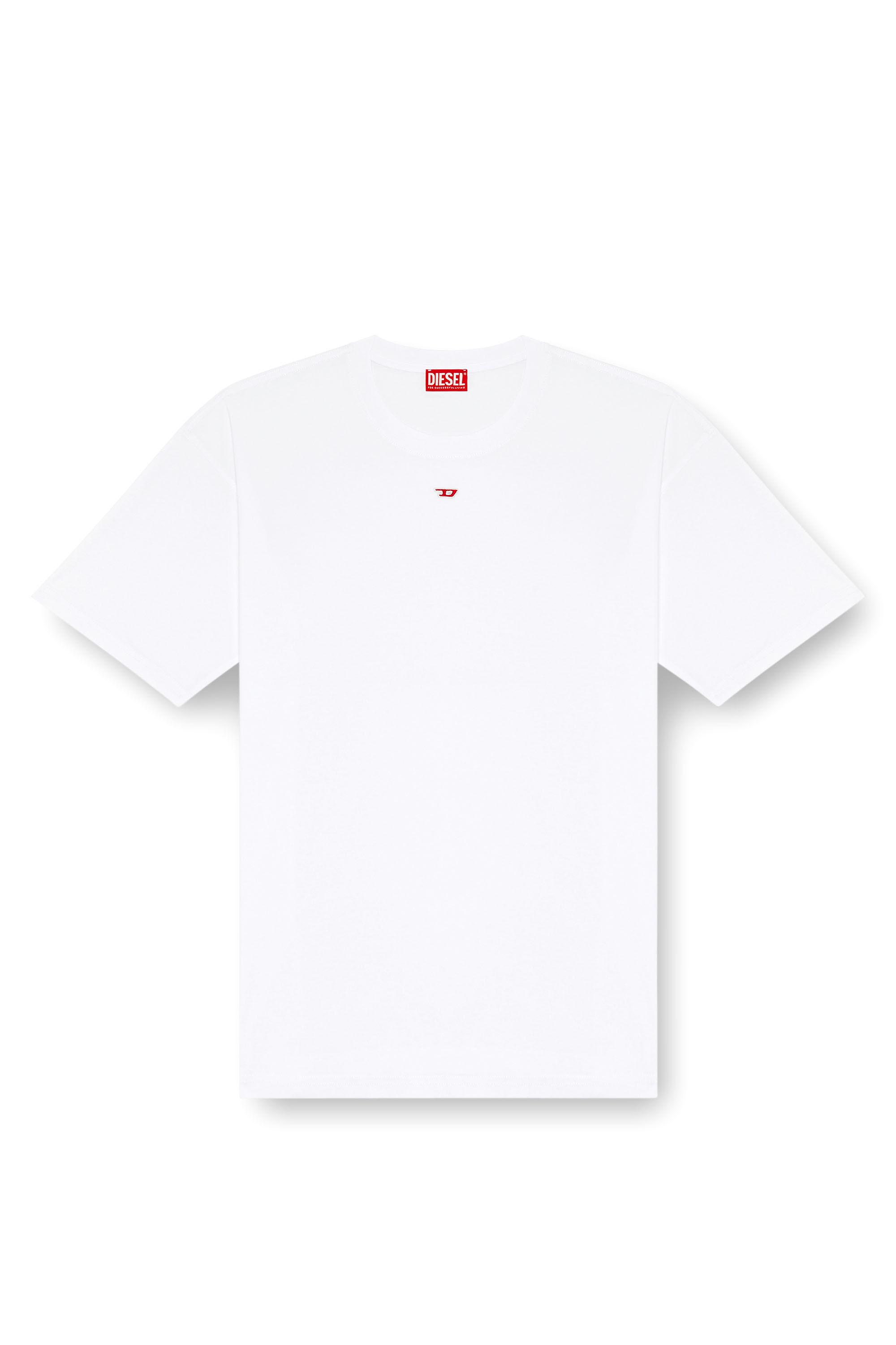 Diesel - T-BOXT-D, Unisex T-Shirt mit gesticktem D-Patch in Weiß - 2