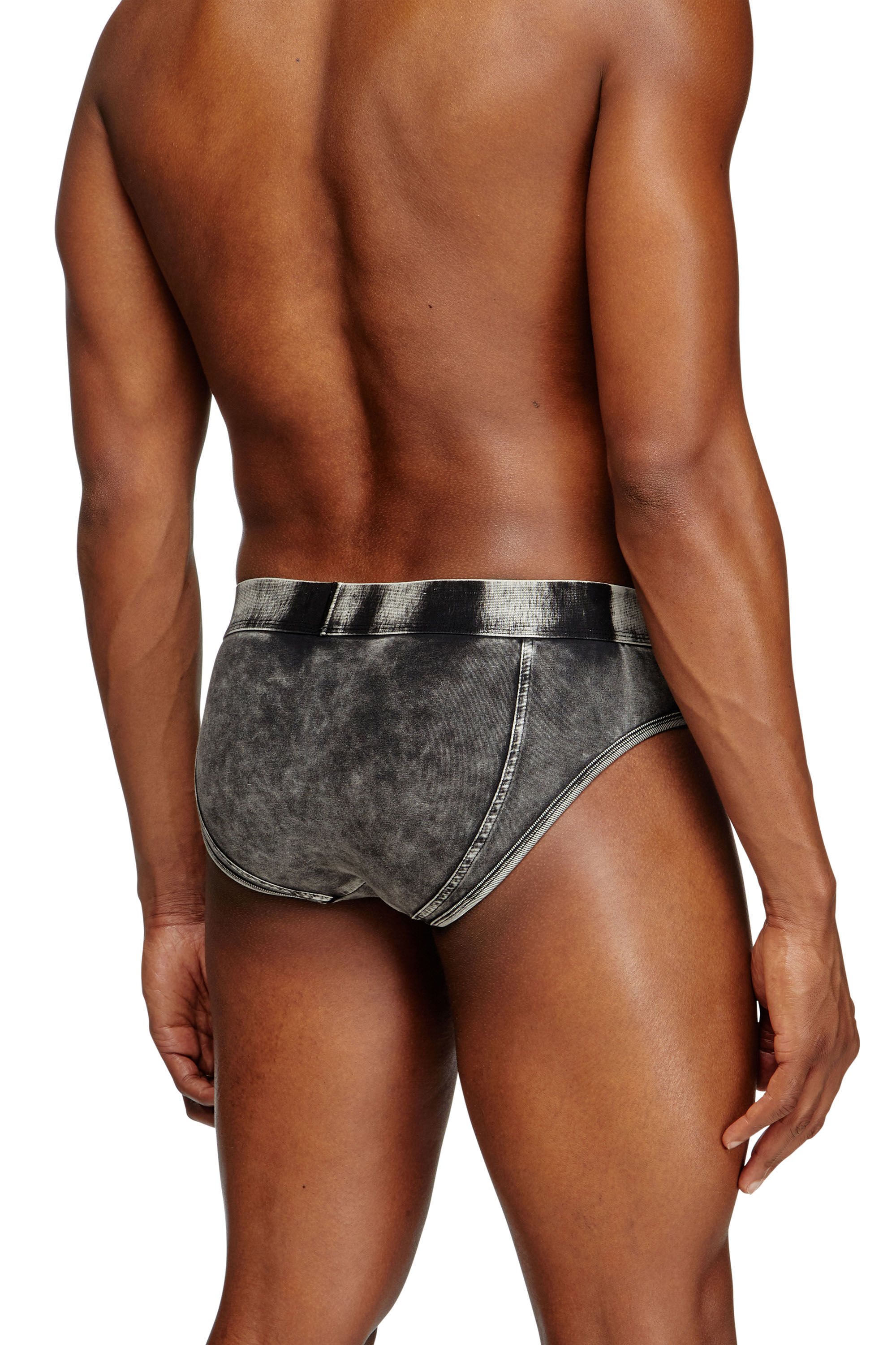 Diesel - ANDRE-DNM, Herren Briefs mit Denim-Effekt in Schwarz - 4