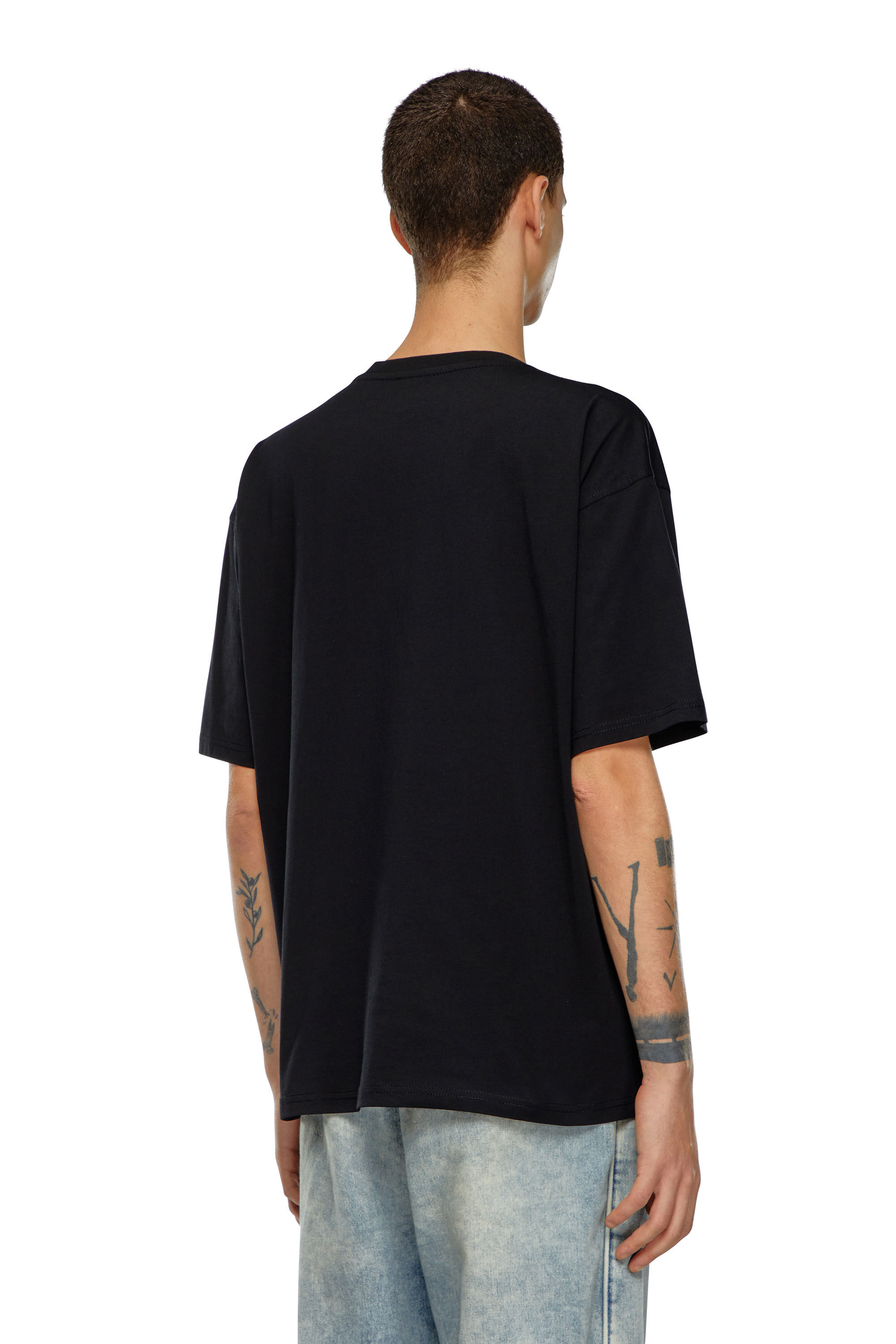 Diesel - T-BOXT-D, Unisex T-Shirt mit gesticktem D-Patch in Schwarz - 4