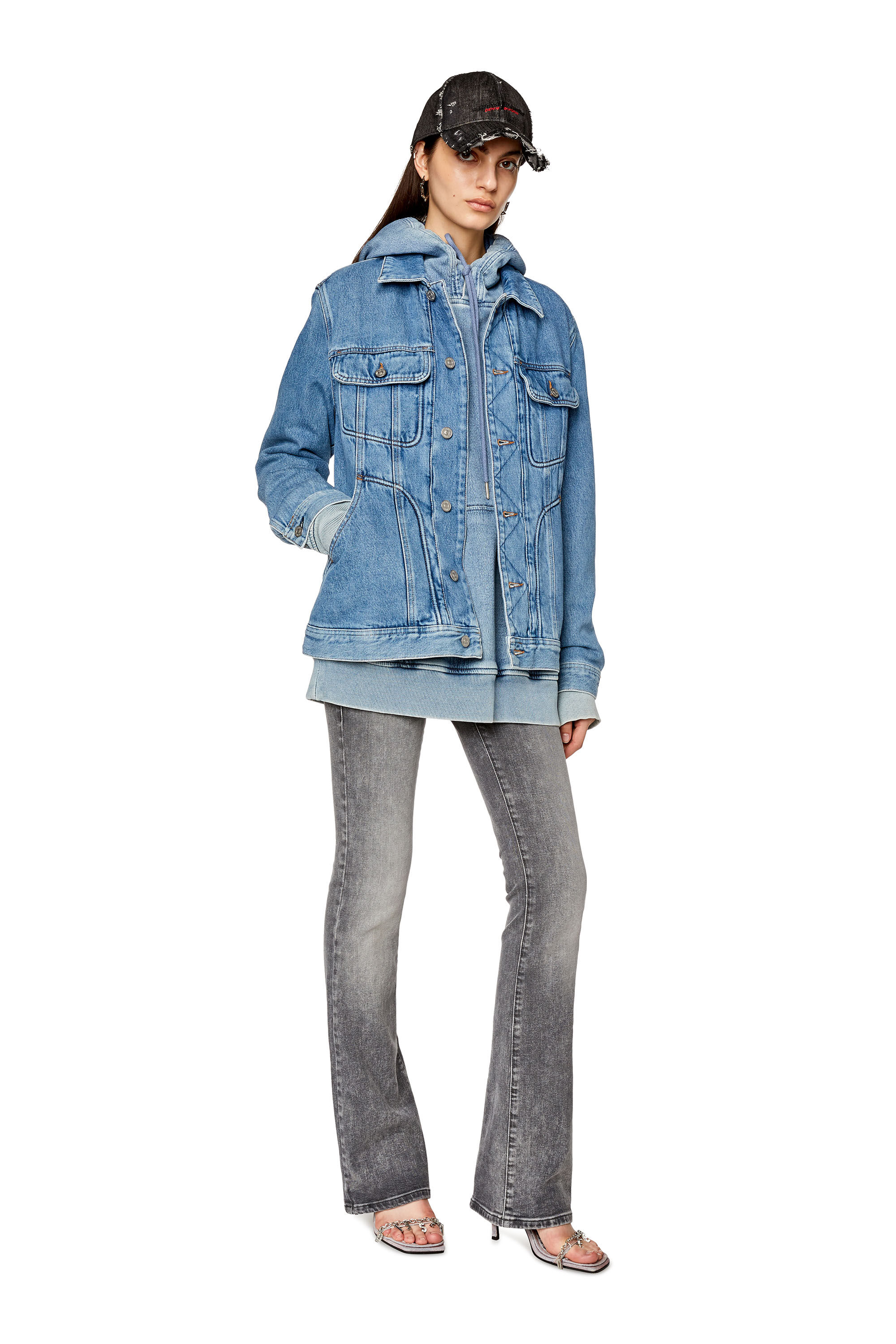 Diesel - Bootcut and Flare Jeans 1969 D-Ebbey 0ENAQ, Grey - Image 1