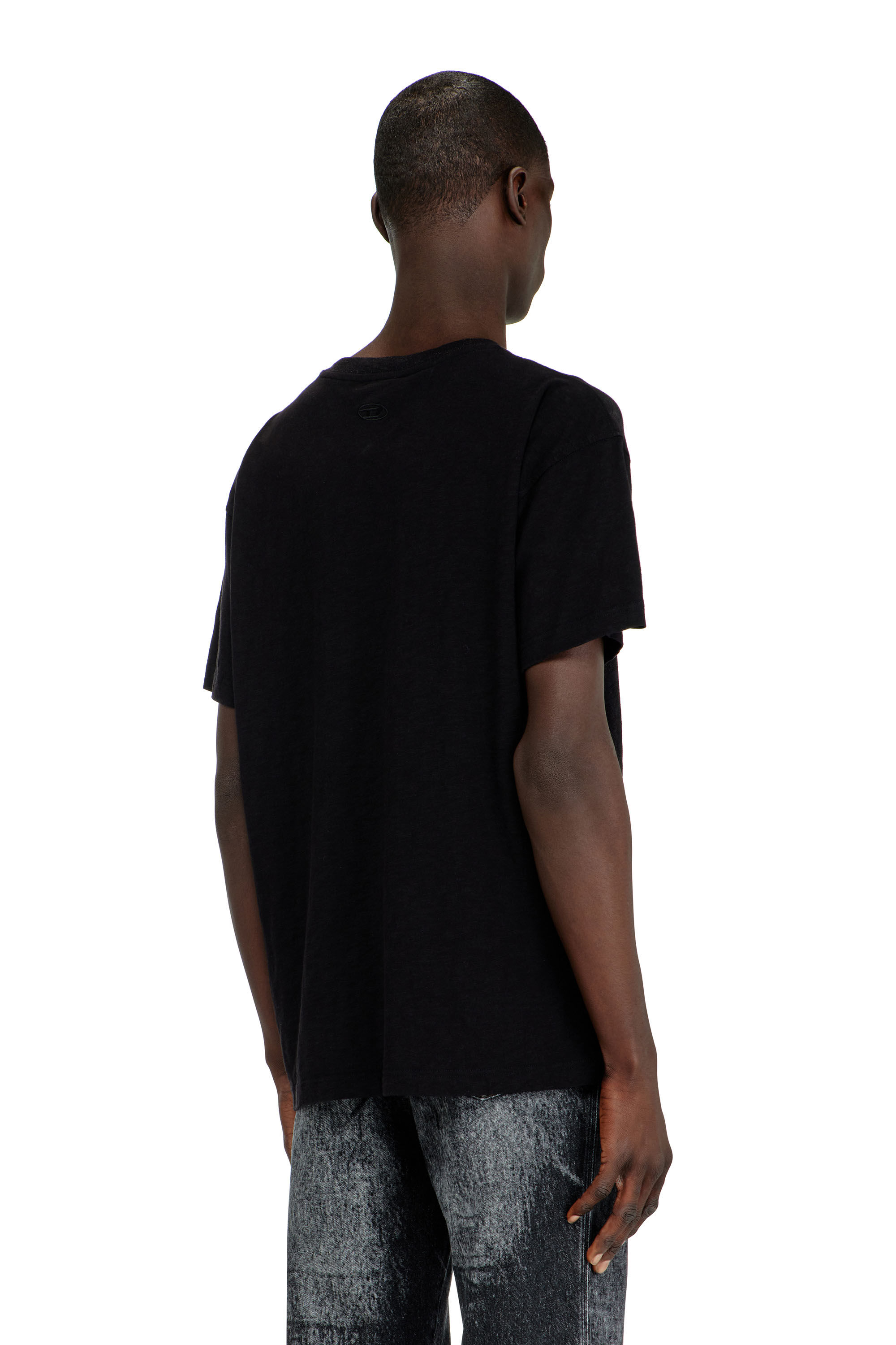 Diesel - T-NORM-AA2, Herren Baumwoll-T-Shirt mit Rundhalsausschnitt und Folienprint in null - 4