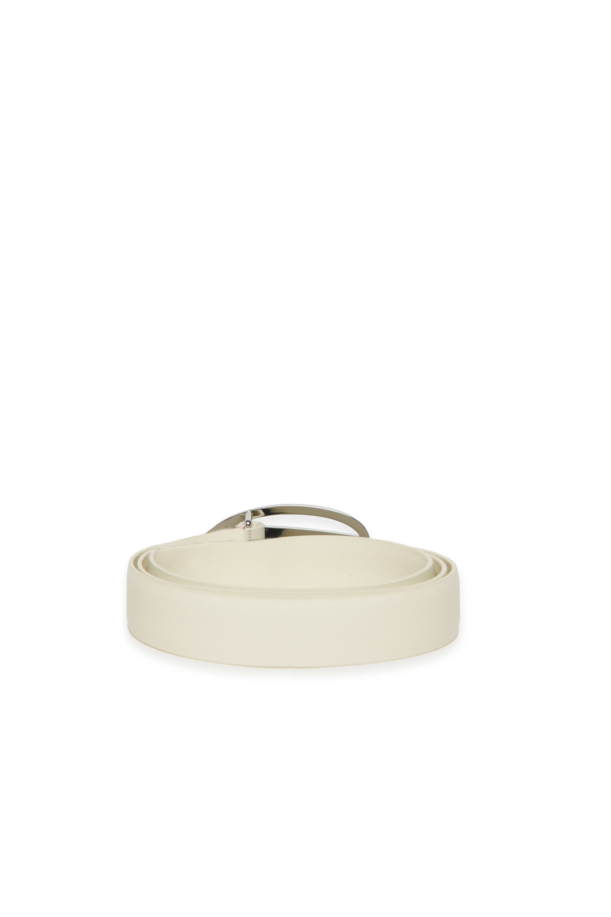 Diesel - B1DRCRYSTAL, Damen Ledergürtel 2cm mit Schmuckschließe in Weiß - 3