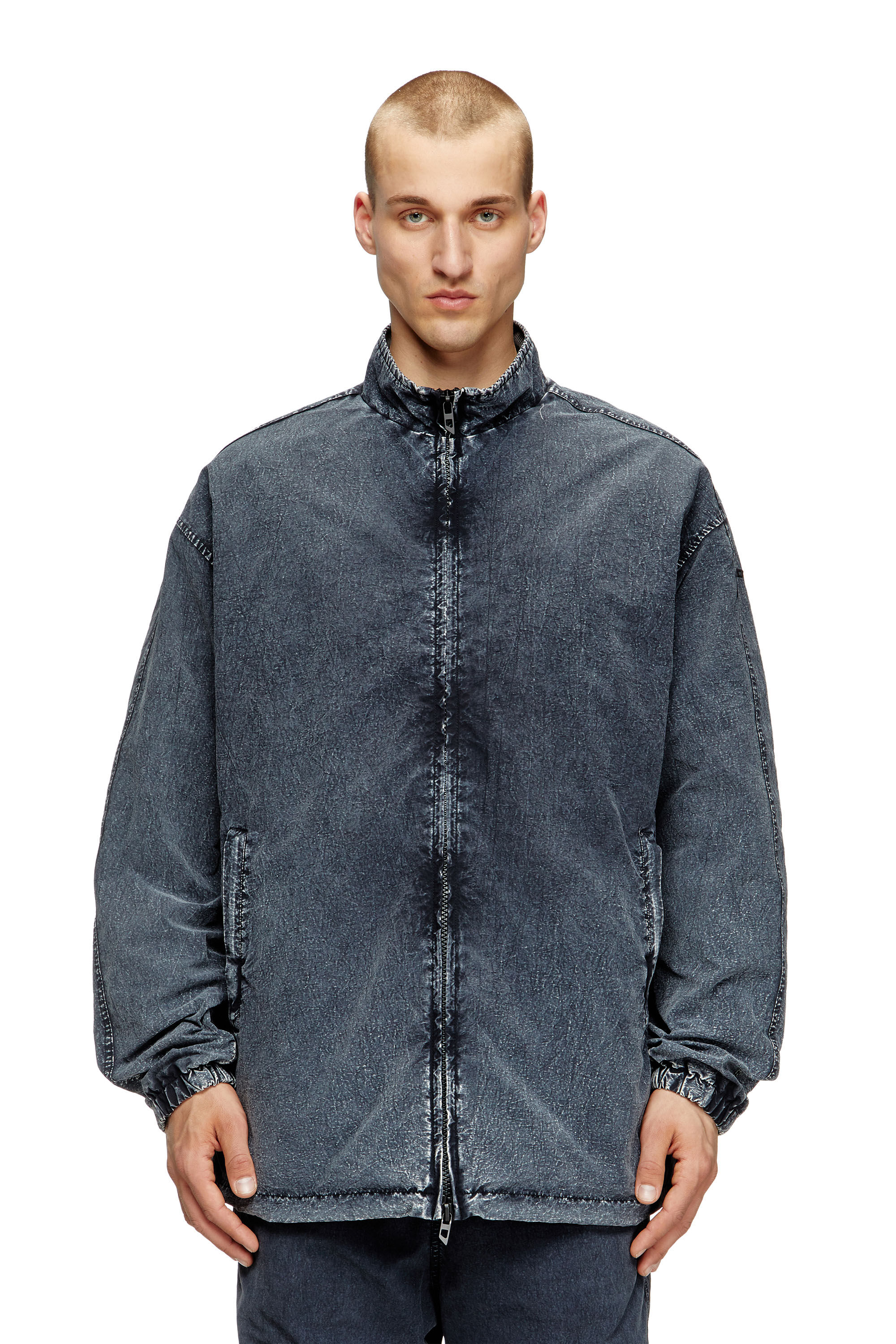 Diesel - J-WILSON, Herren Jacke aus recyceltem Nylon-Taslan in Schwarz - 3