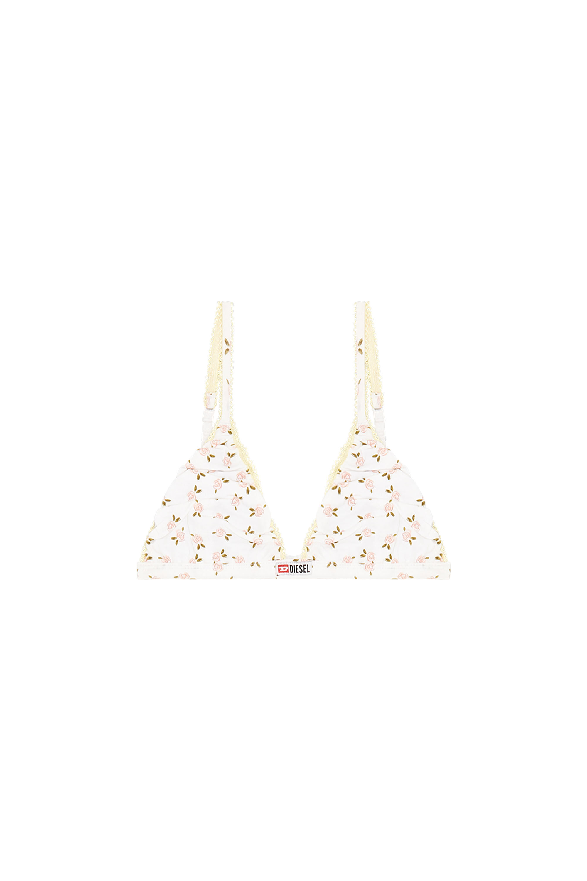 Diesel - JANA-D-CORE, Damen Triangel-BH aus Baumwolle mit all-over Blumenprint in Wei&szlig; - 2