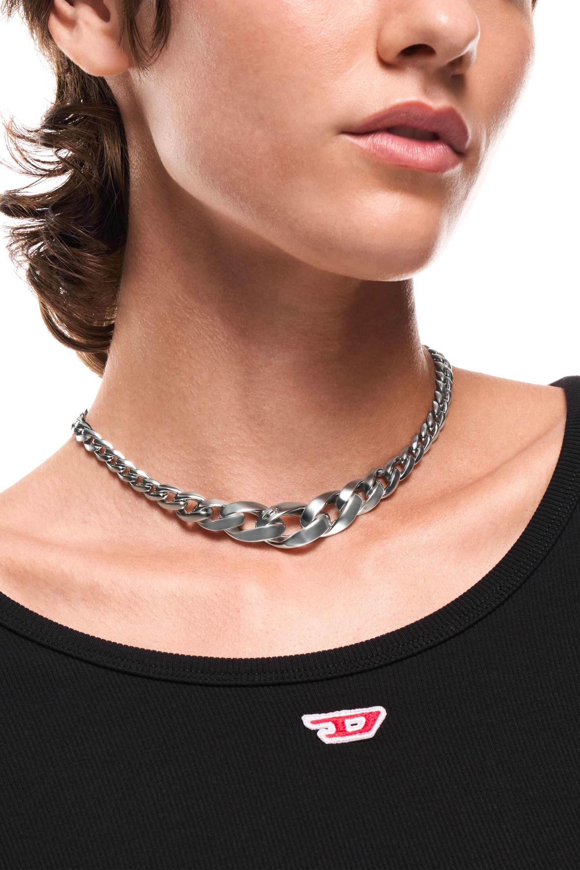 Diesel - DX1720040, Unisex Kettenhalskette aus Edelstahl in Silber - 3