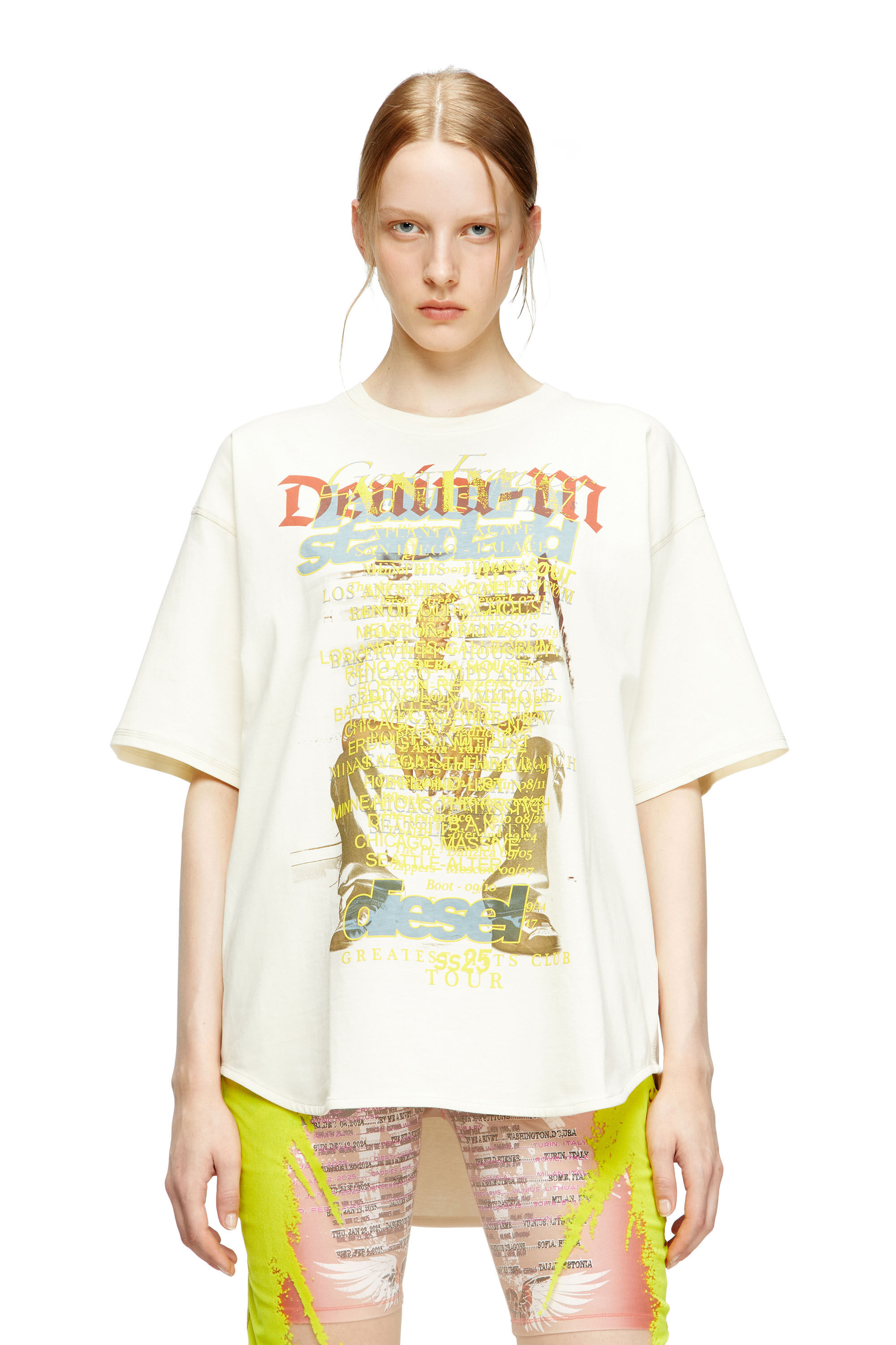 Diesel - T-BIX-AA, Unisex T-Shirt mit Text-Print in Weiß - 6