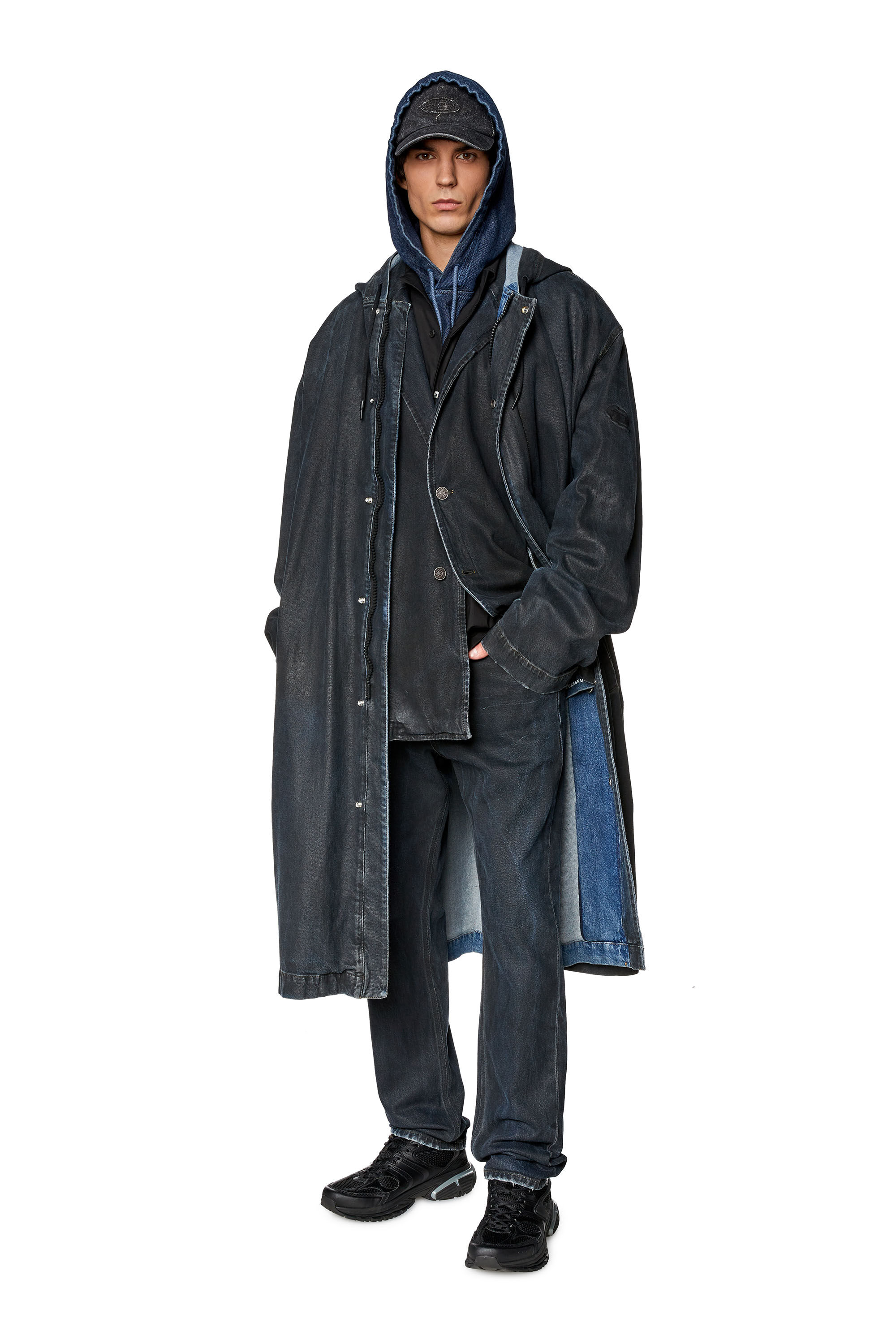 Diesel - Straight Jeans 1995 D-Sark 0HJAU, Schwarz/Dunkelgrau - Image 1