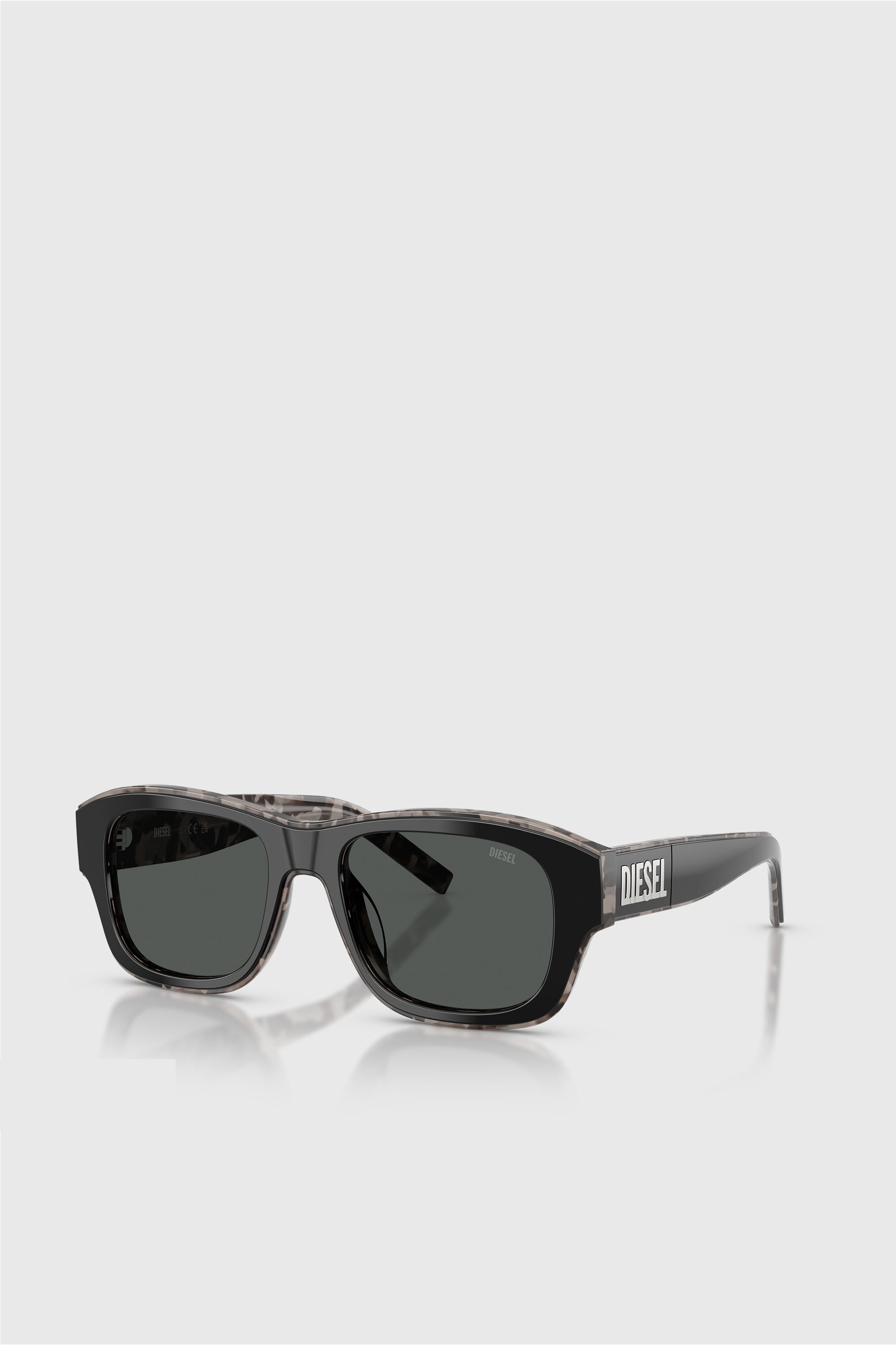 Diesel - 0DL2020U, Unisex Rechteckige Sonnenbrille in Schwarz - 2