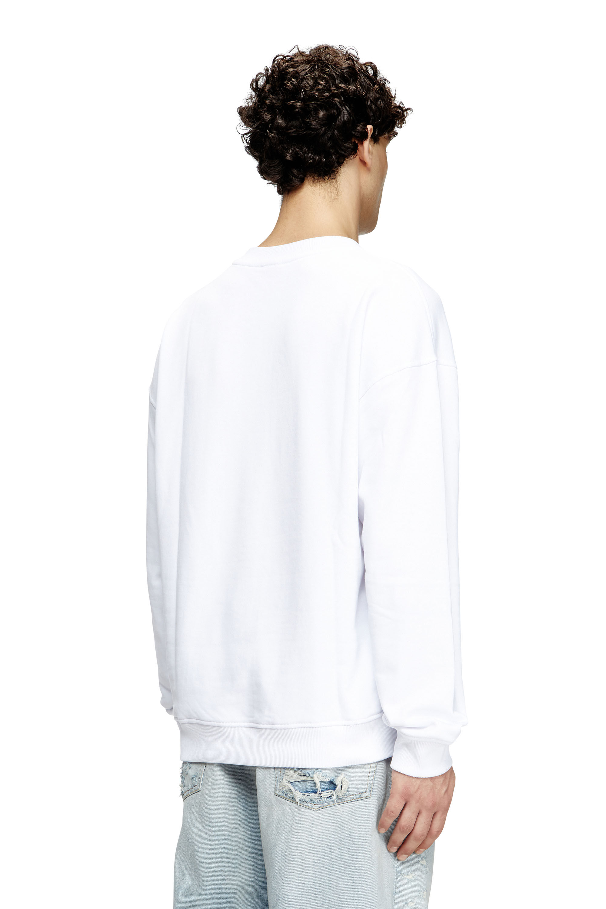 Diesel - S-BOXT-OD, Herren Sweatshirt mit Cut-out-Oval D in Weiß - 4