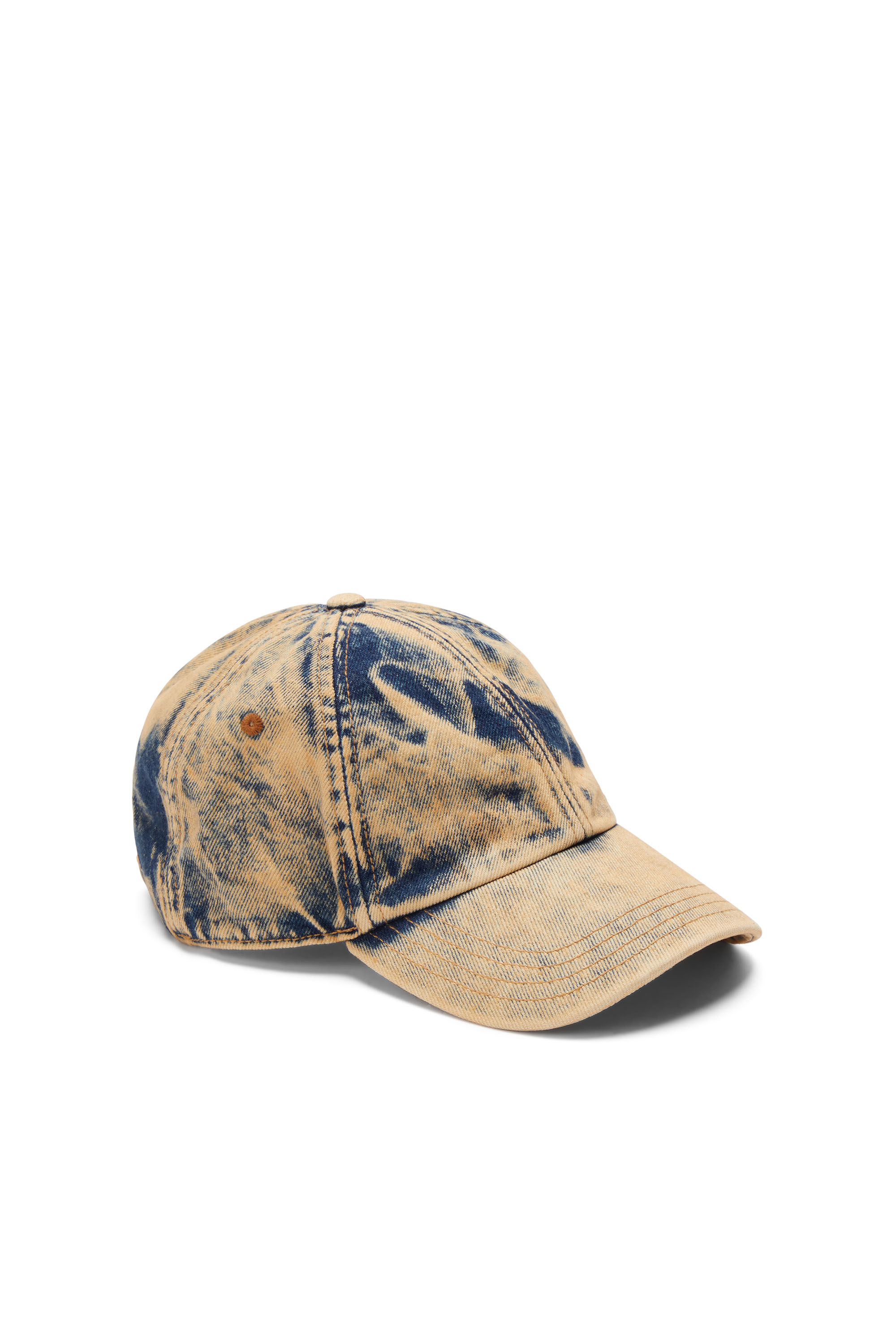 Diesel - C-SAB, Herren Basecap aus behandeltem Denim in Beige/Blau - 1