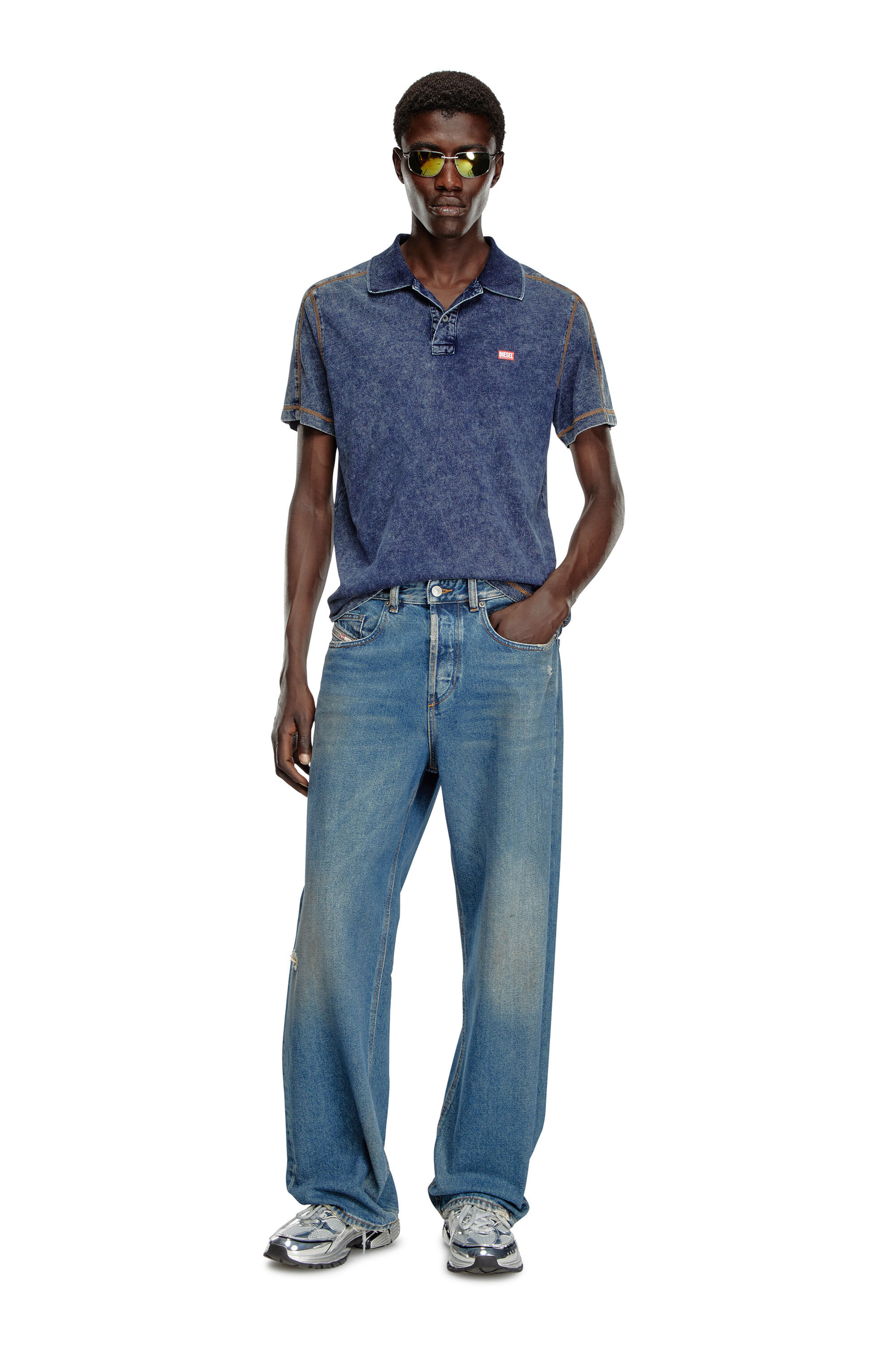 Diesel - Herren Relaxed Jeans 2001 D-Macro 09J79, Mittelblau - 1