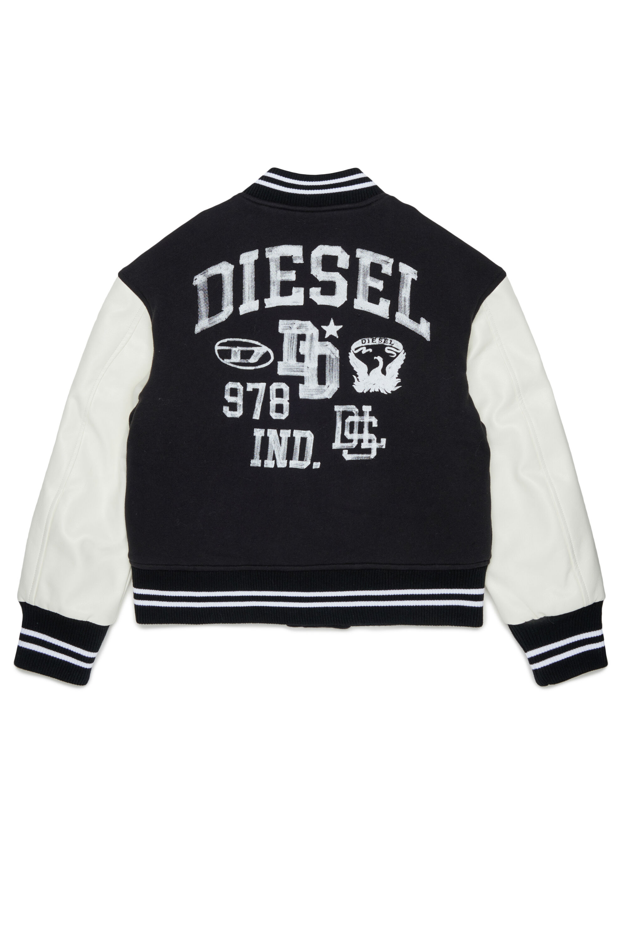 Diesel - JBAND, Herren Colour-block Varsity-Jacke in Schwarz - 2