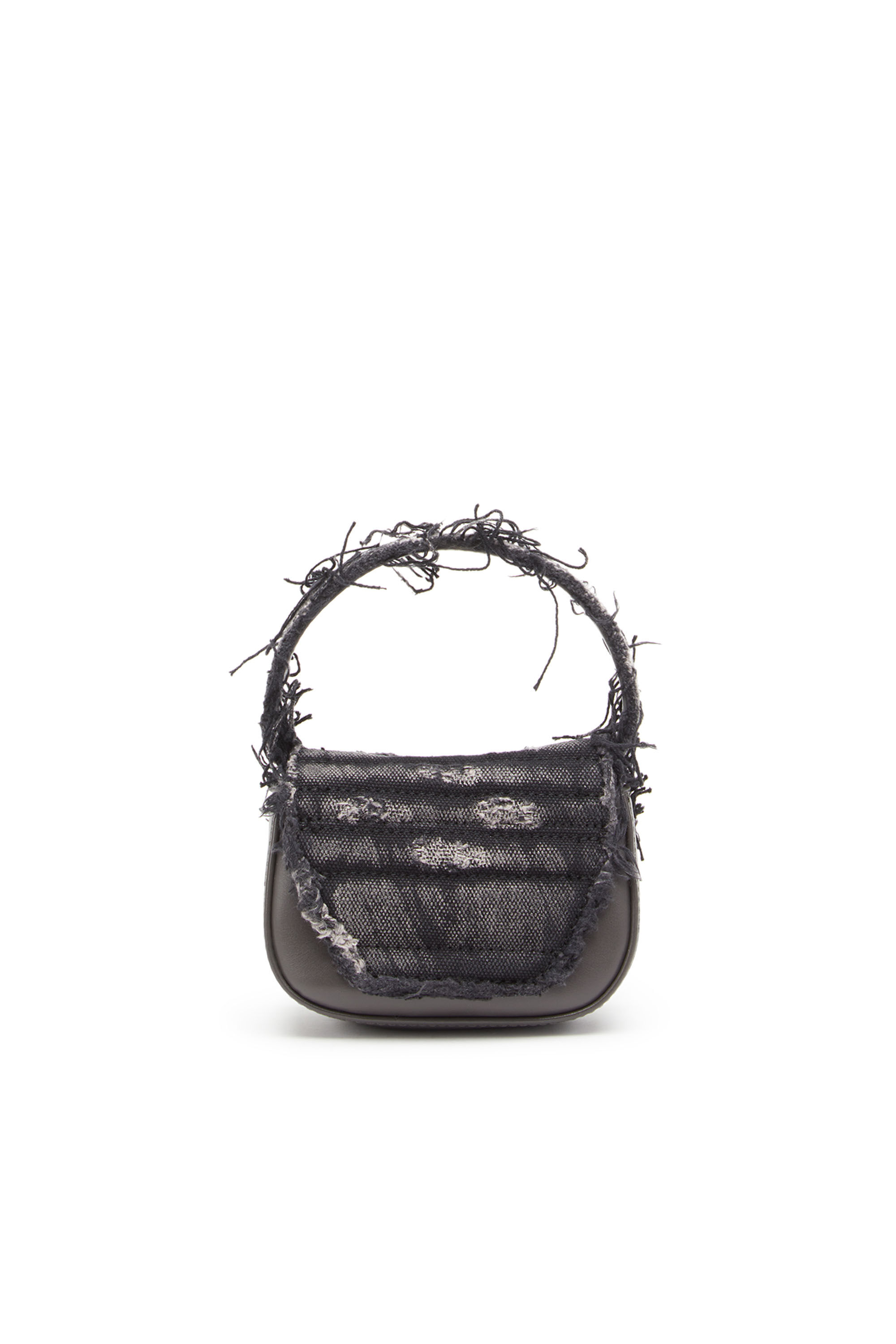 DIESEL ☆ 1DR XS-Iconic mini bag in canvas and leather 1DR XS Woman: Canvas mini bag with crystals | Diesel